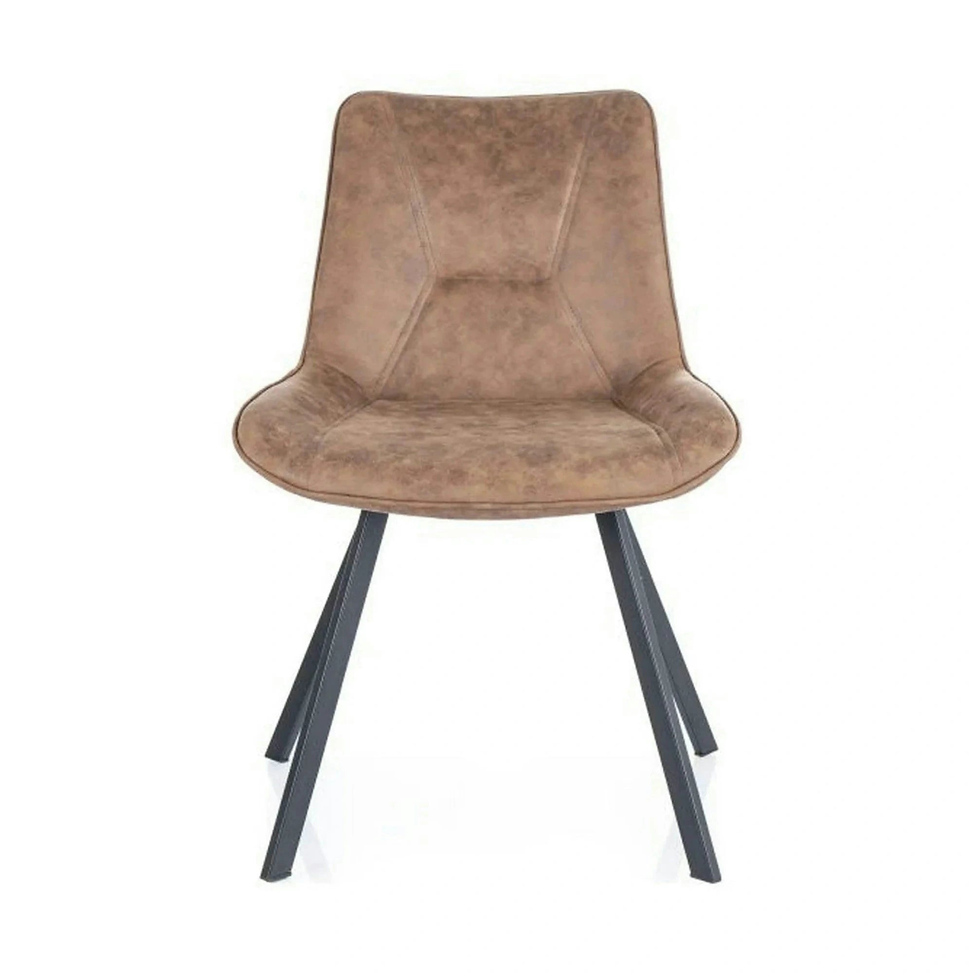 Scaun LINK, maro/negru, stofa microfibra/metal, 53x43x85 cm