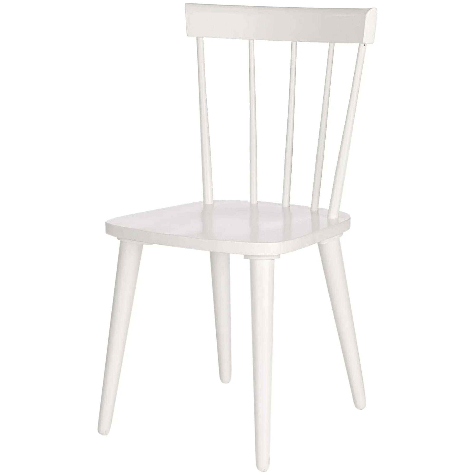 Scaun living Barkley, alb, lemn de cauciuc, 44x50x86 cm