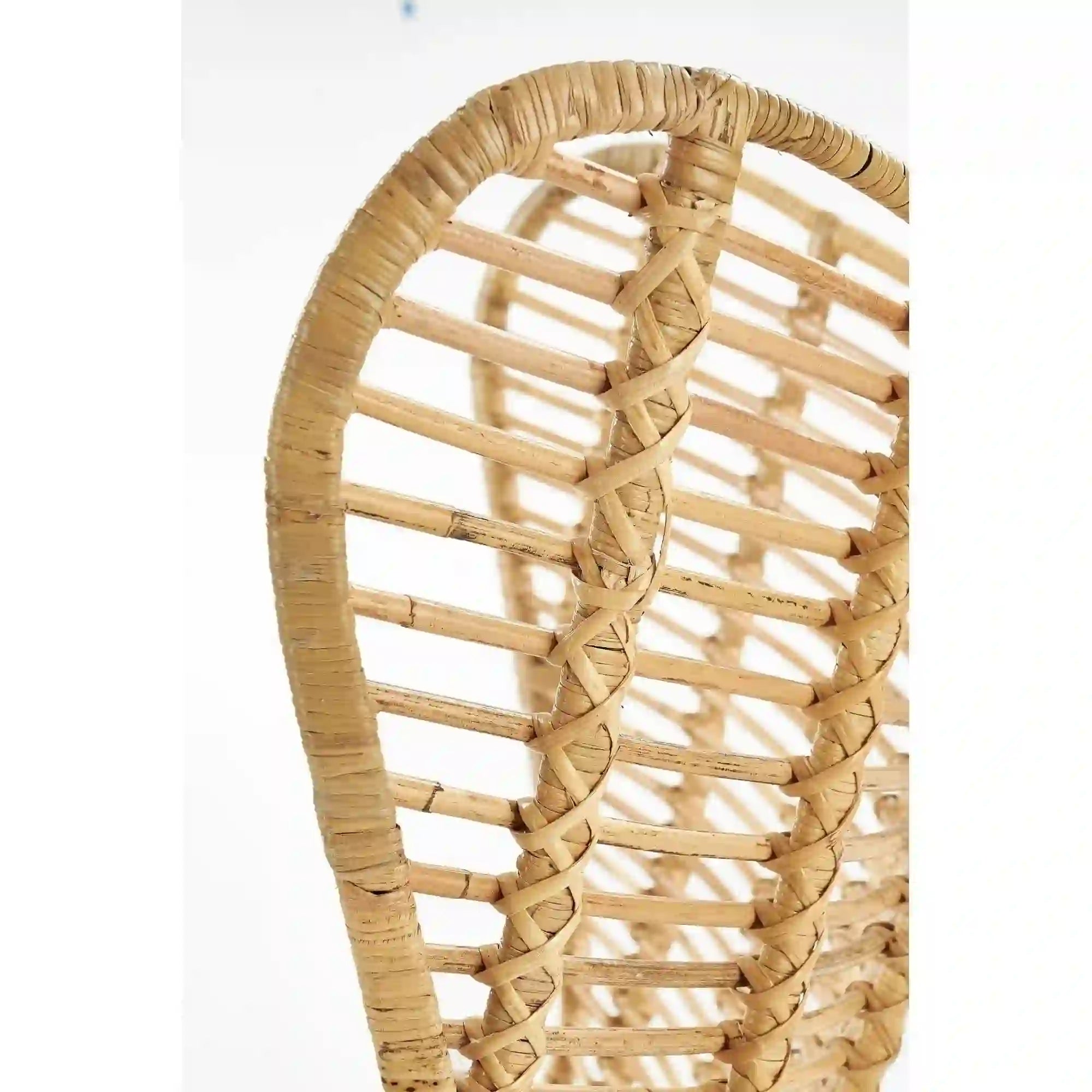 Scaun living Indiana, stejar/negru, ratan natural/metal, 69X70X103 CM