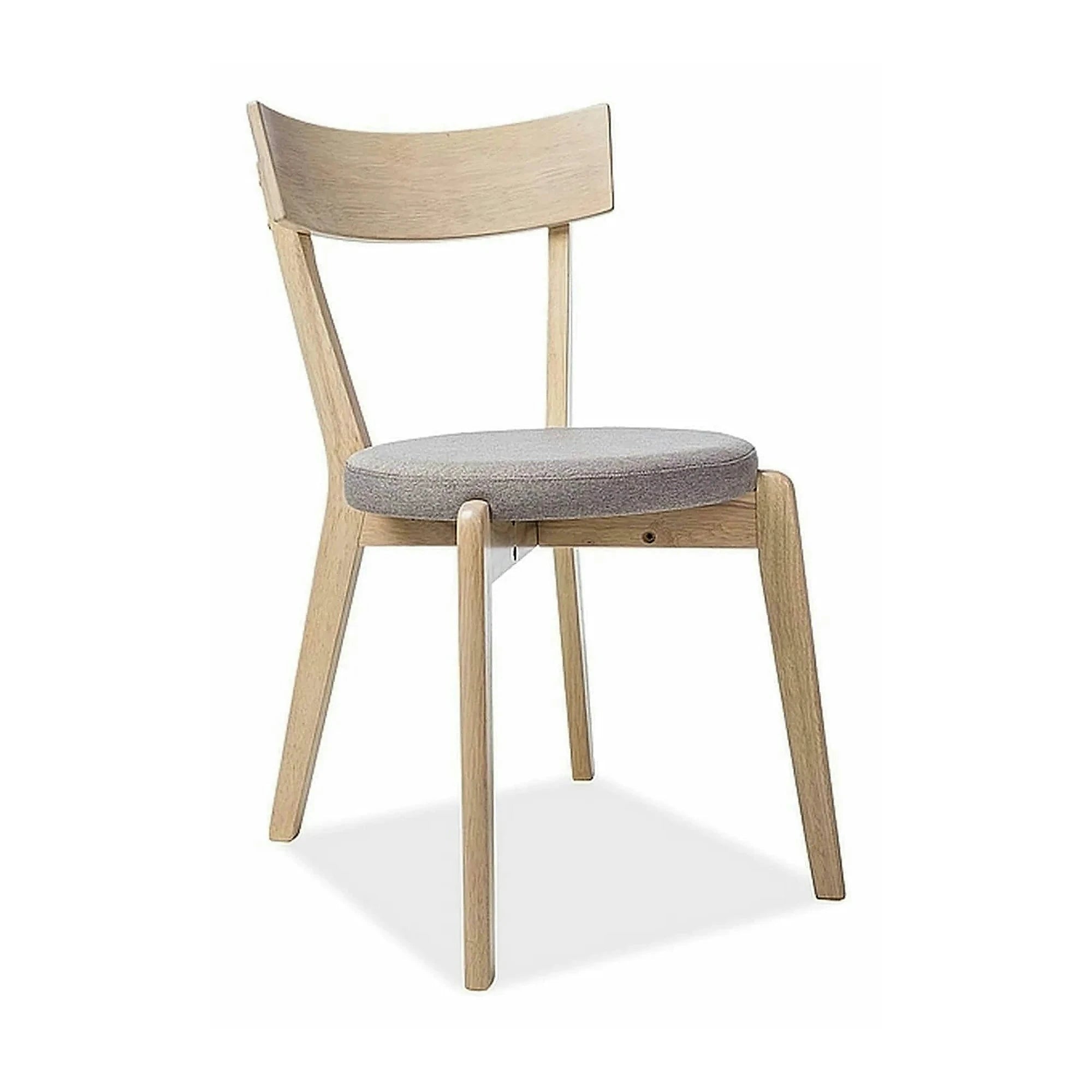 Scaun living Nelson, gri/stejar, stofa/lemn, 44X40X78 cm