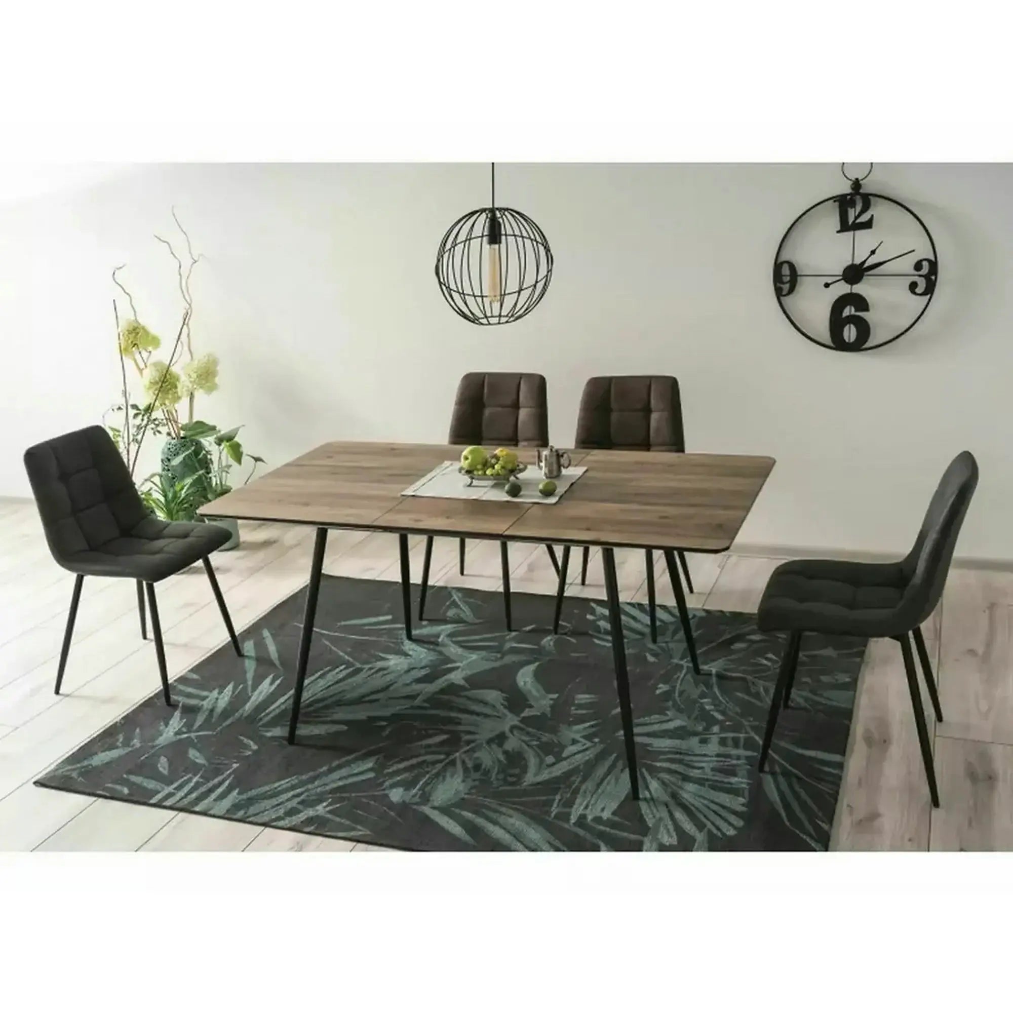 Scaun LOOK, gri/negru, piele ecologica/metal, 45x38x88 cm