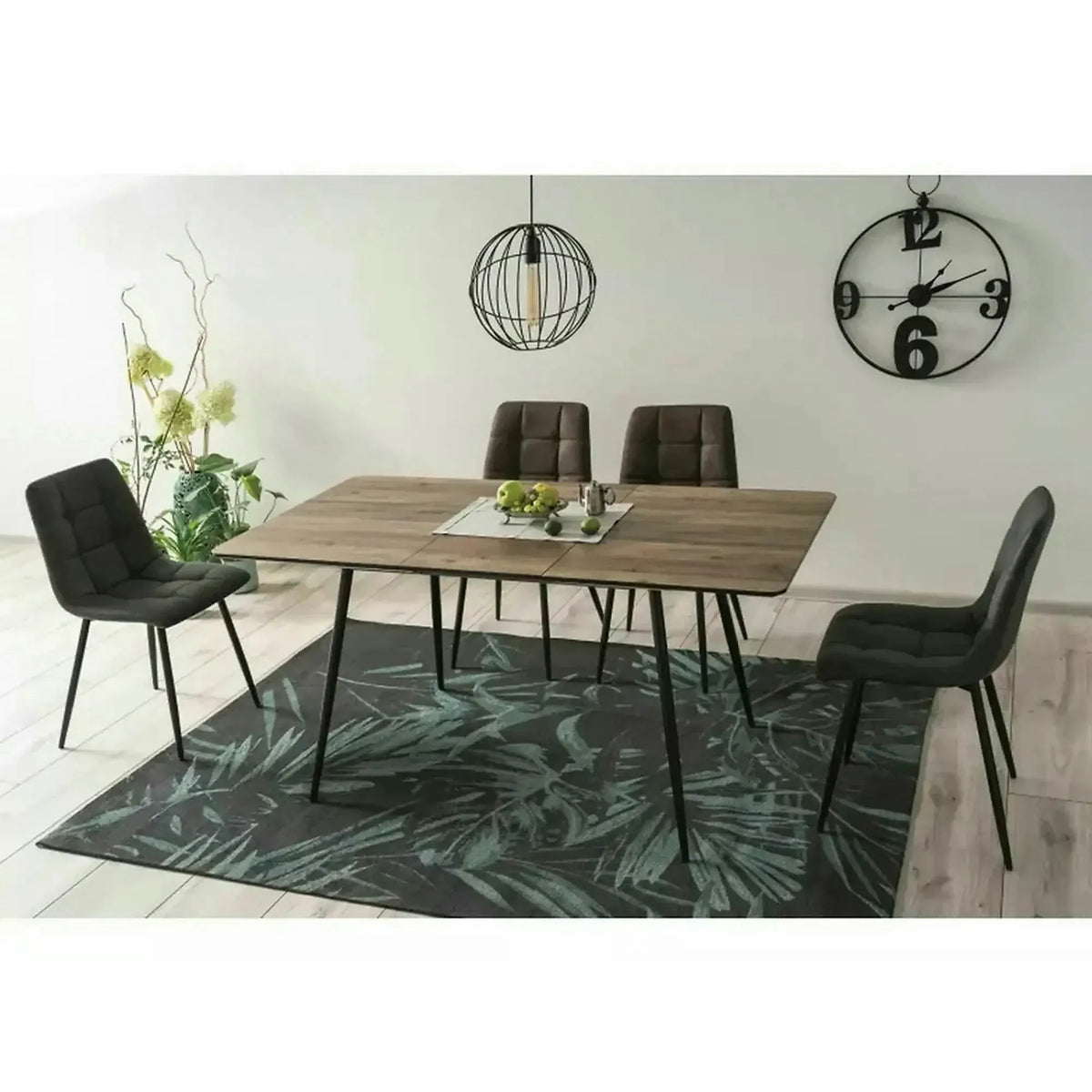 Scaun LOOK, gri/negru, piele ecologica/metal, 45x38x88 cm
