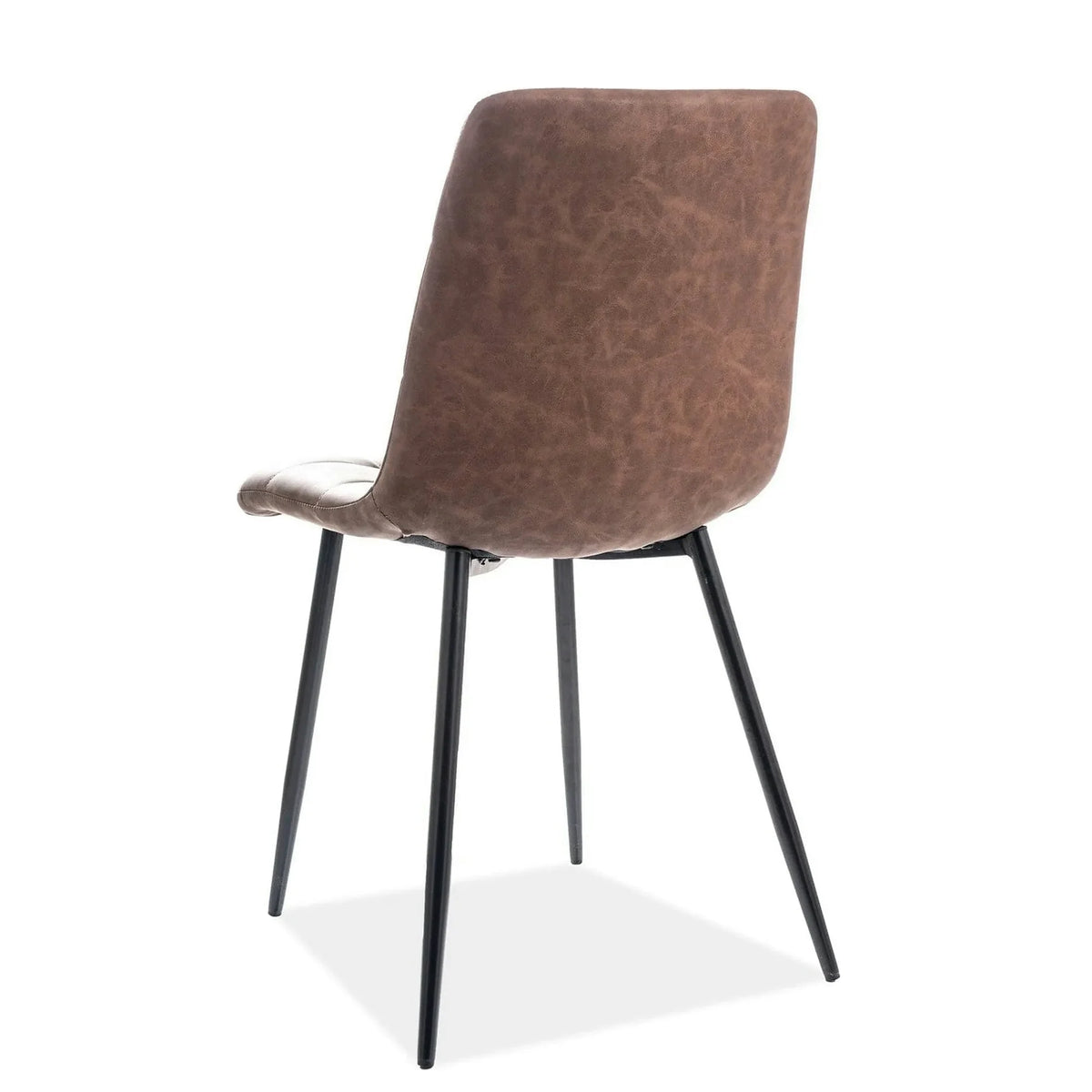 Scaun LOOK, maro/negru, piele ecologic/metal, 45x38x88 cm