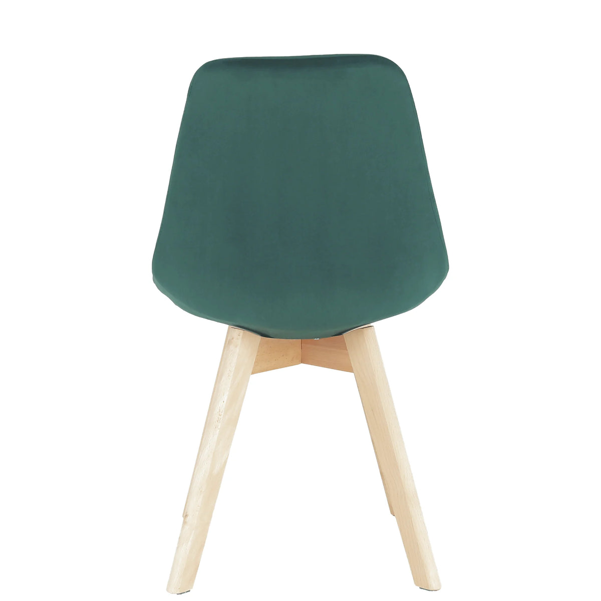 Scaun LORITA, verde smarald/fag, stofa catifelata/lemn, 48x57x81 cm