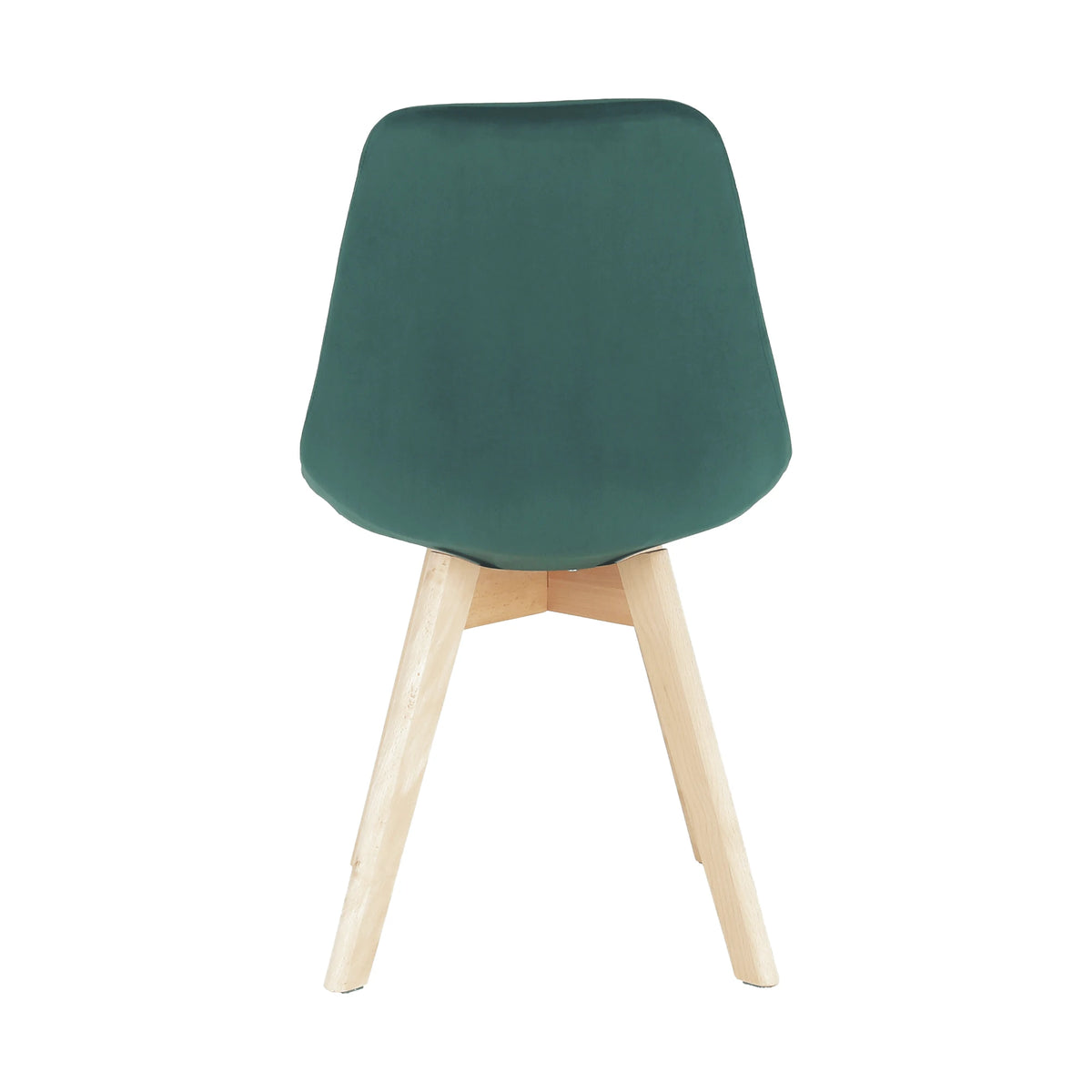 Scaun LORITA, verde smarald/fag, stofa catifelata/lemn, 48x57x81 cm