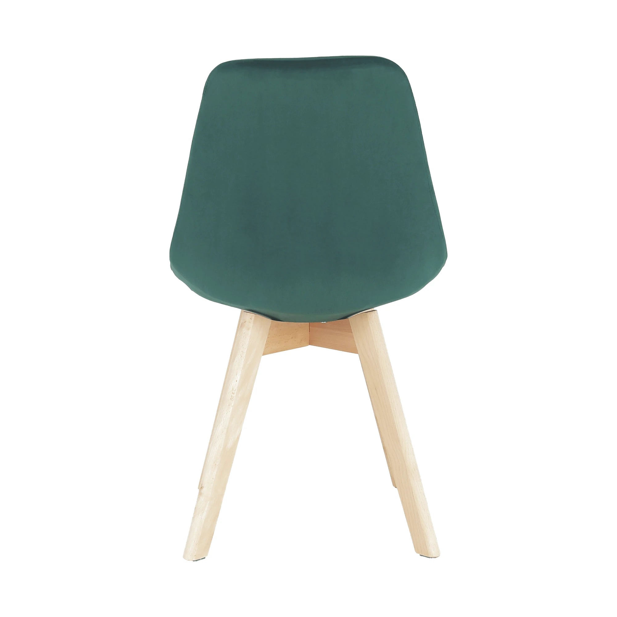 Scaun LORITA, verde smarald/fag, stofa catifelata/lemn, 48x57x81 cm