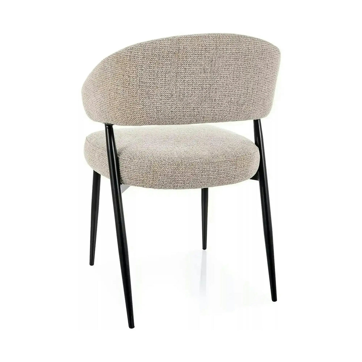 Scaun LUCIO, bej/negru, stofă/metal, 55x50x80 cm