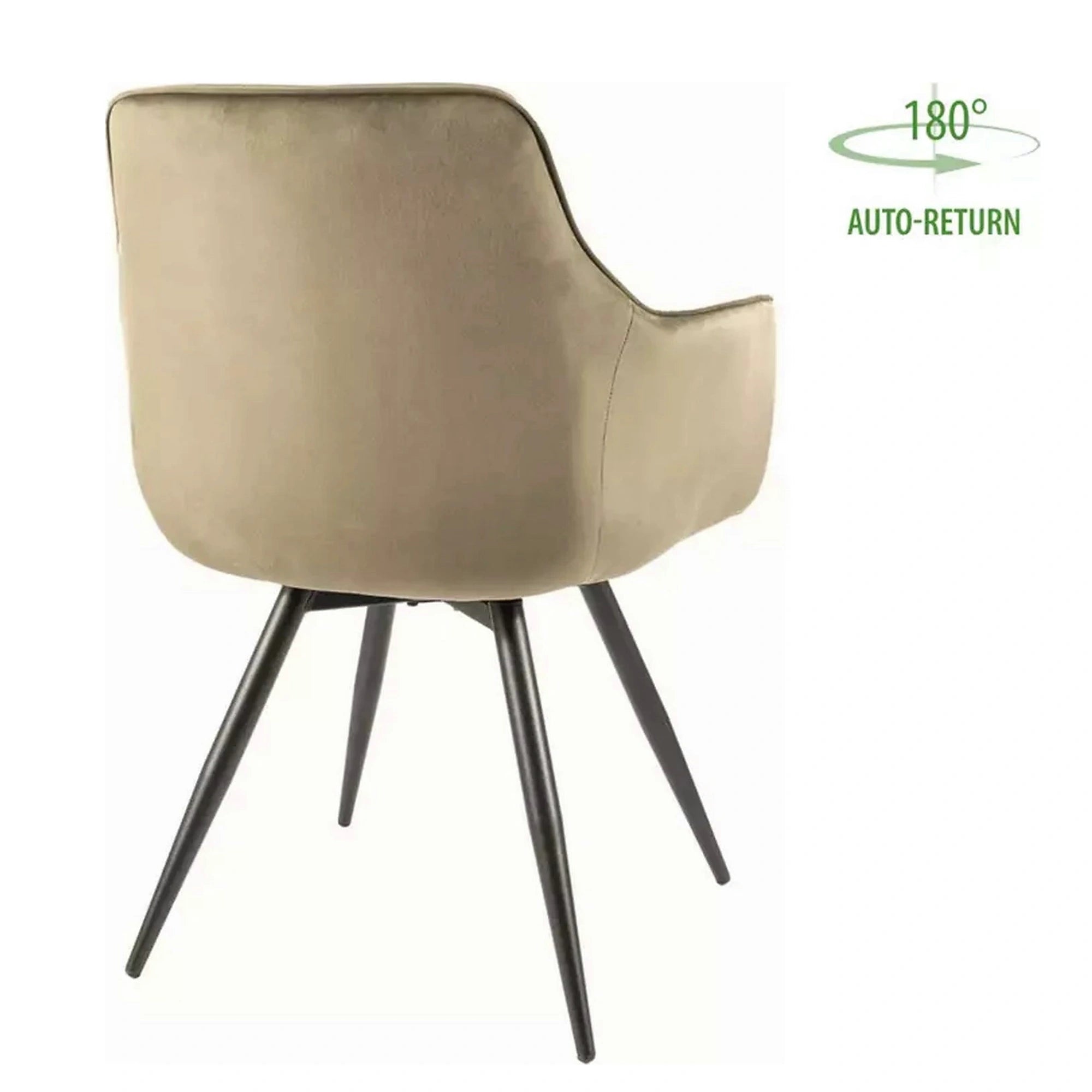 Scaun MANGO, verde maslin/negru, stofa catifelata/metal, 57x45x83 cm