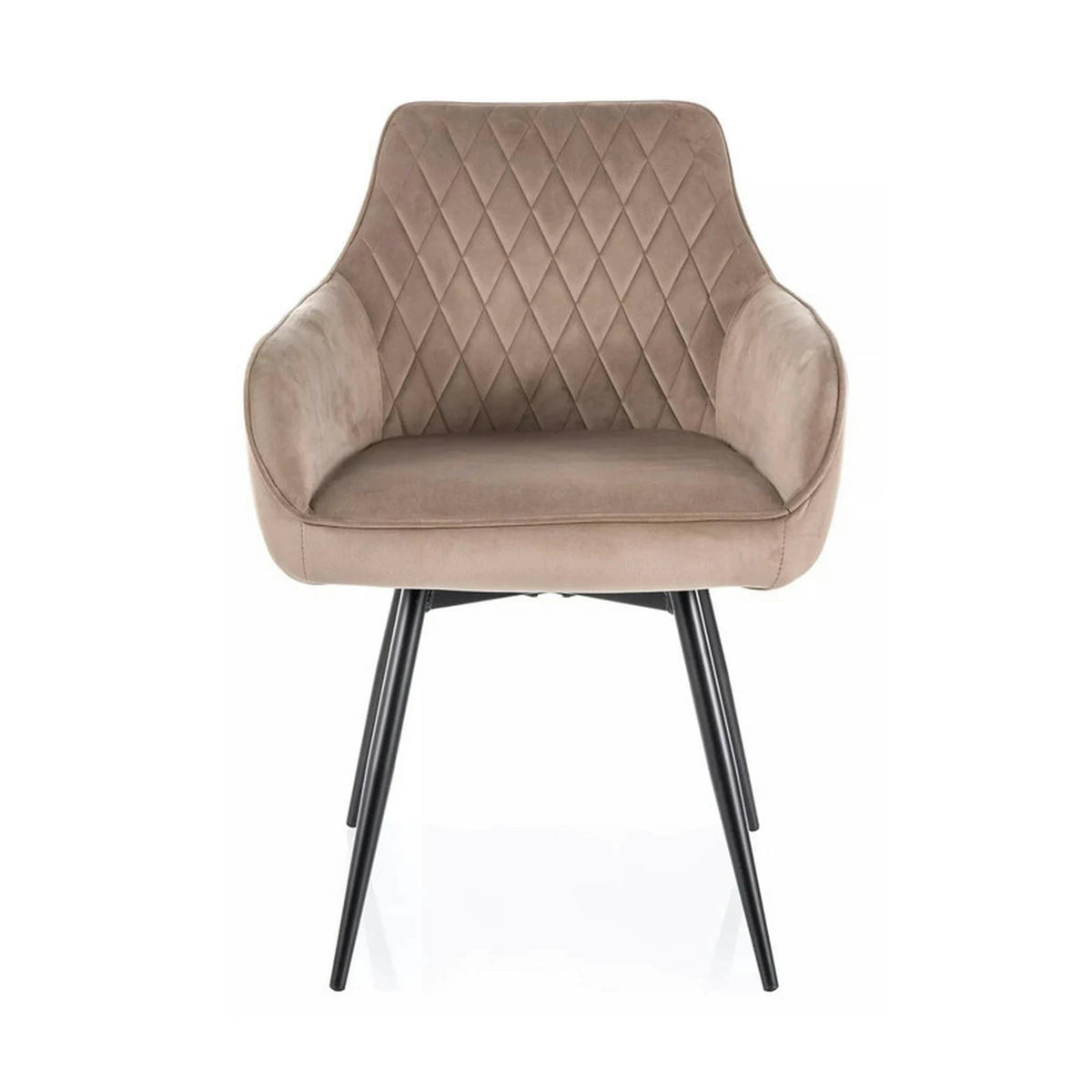 Scaun MARLO, bej inchis - Bluvel 40, stofa catifelata/metal, 55x58x88 cm
