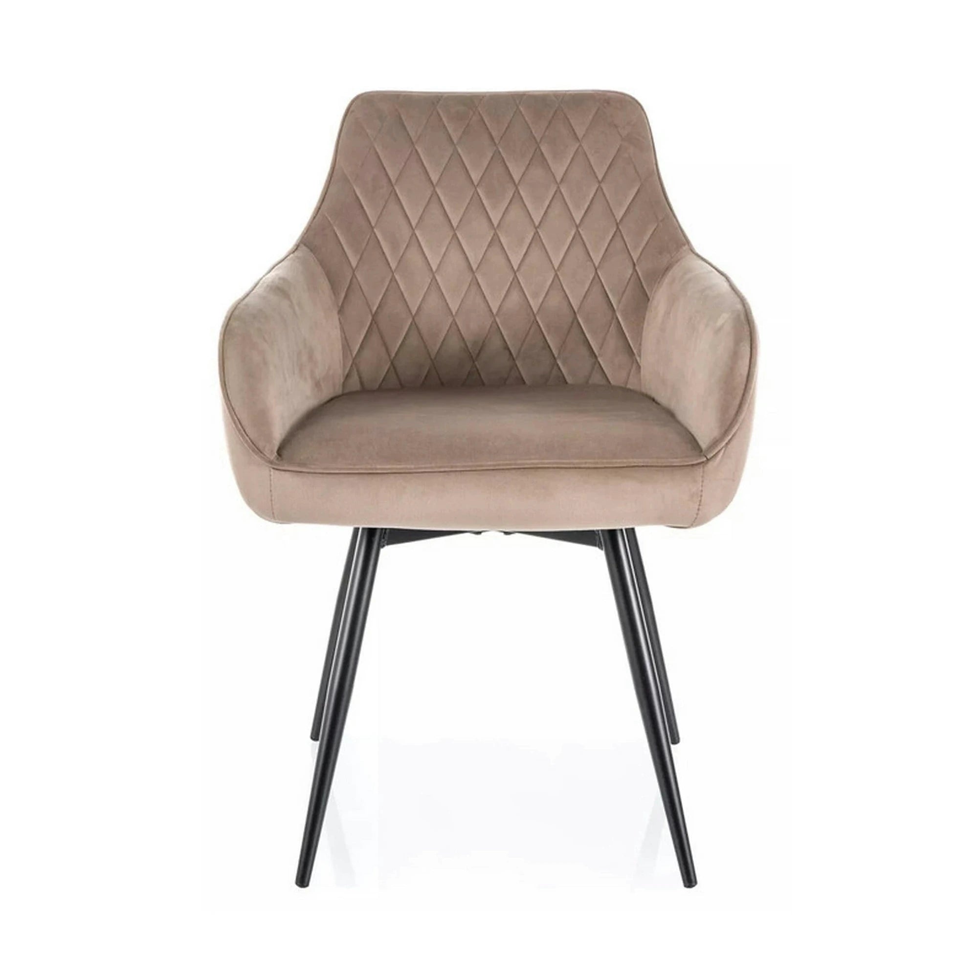 Scaun MARLO, bej inchis - Bluvel 40, stofa catifelata/metal, 55x58x88 cm