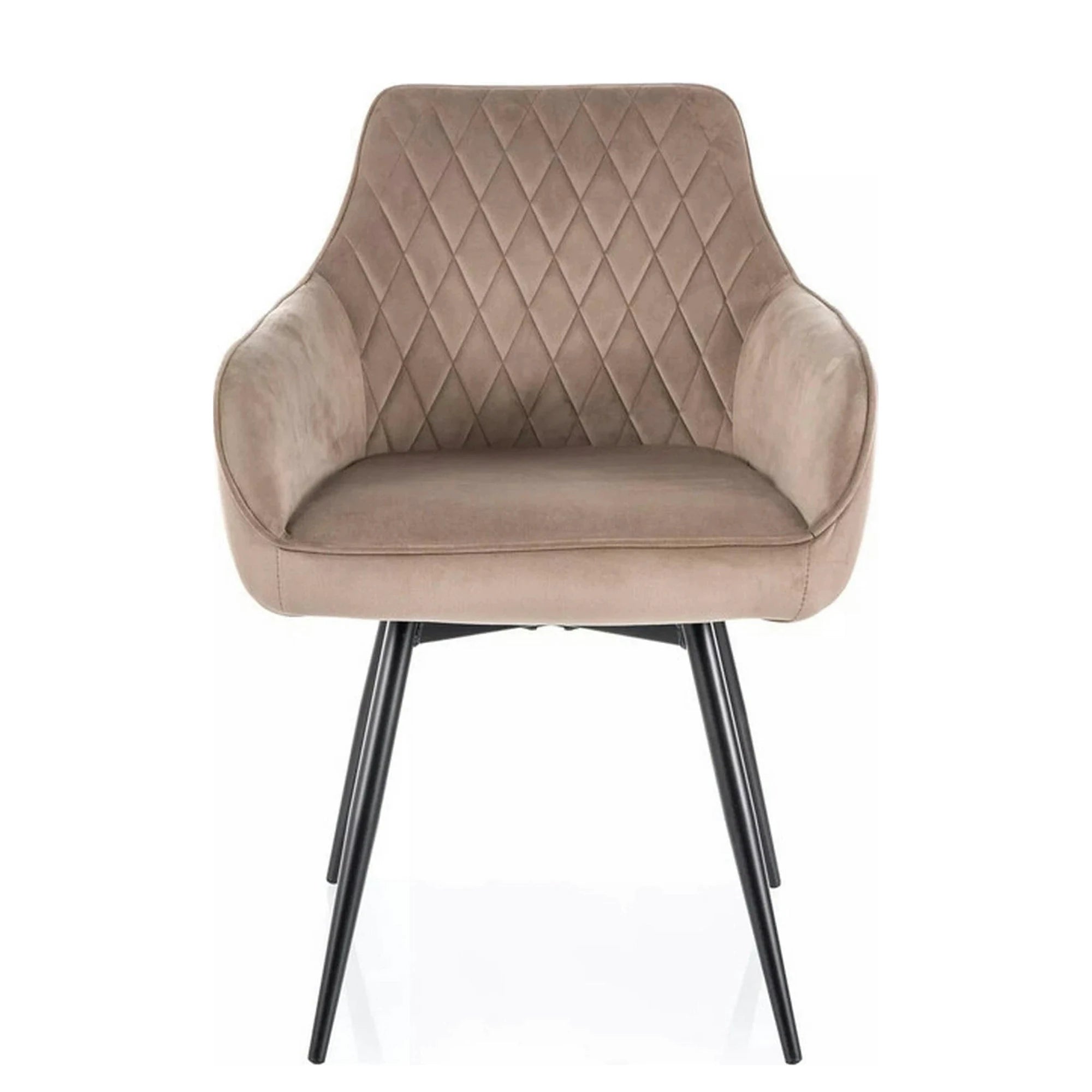 Scaun MARLO, bej inchis - Bluvel 40, stofa catifelata/metal, 55x58x88 cm