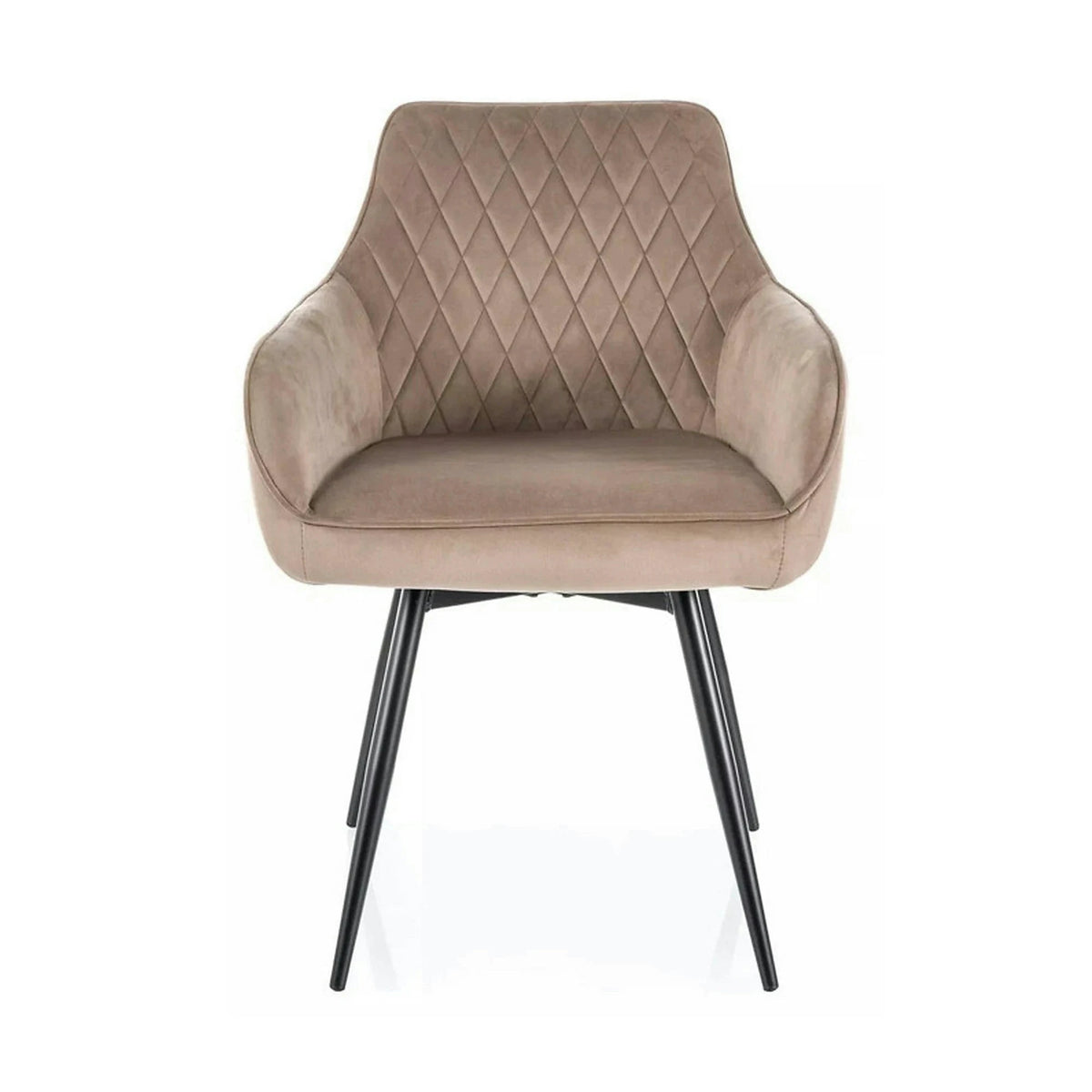 Scaun MARLO, bej inchis - Bluvel 40, stofa catifelata/metal, 55x58x88 cm
