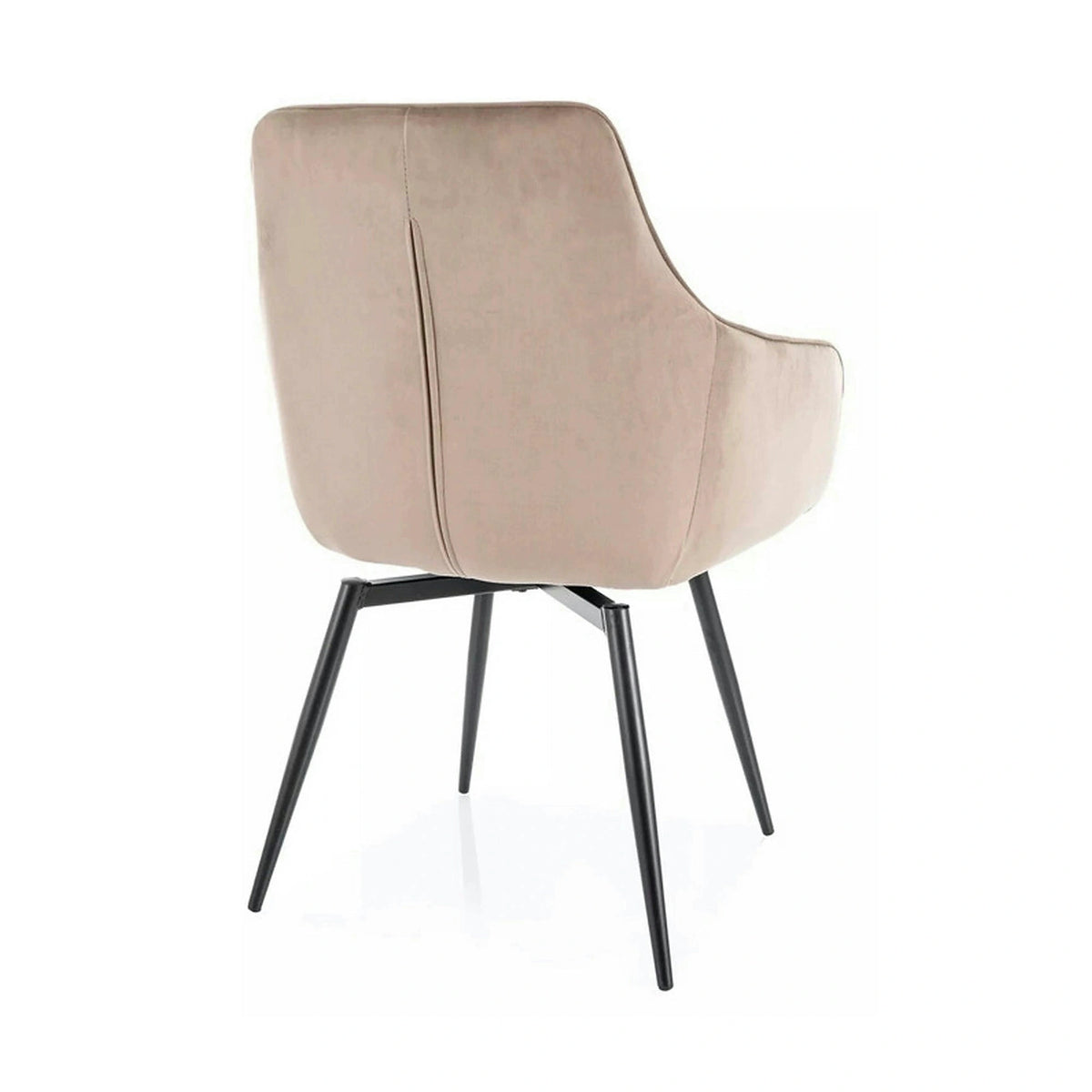 Scaun MARLO, bej inchis - Bluvel 40, stofa catifelata/metal, 55x58x88 cm