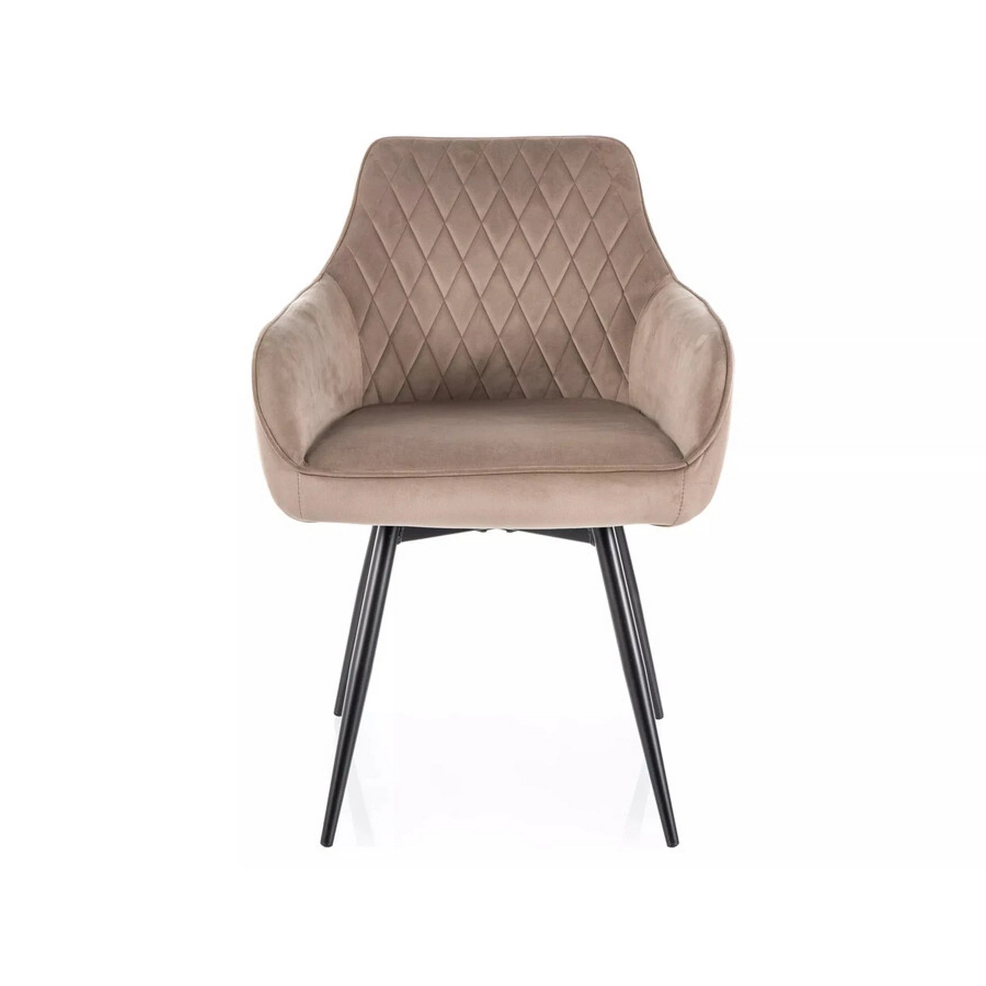 Scaun MARLO, bej inchis - Bluvel 40, stofa catifelata/metal, 55x58x88 cm