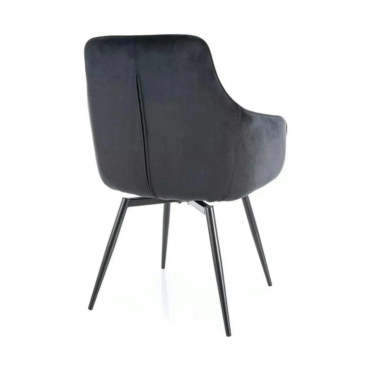 Scaun MARLO, negru - Bluvel 19, stofa catifelata/metal, 55x58x88 cm