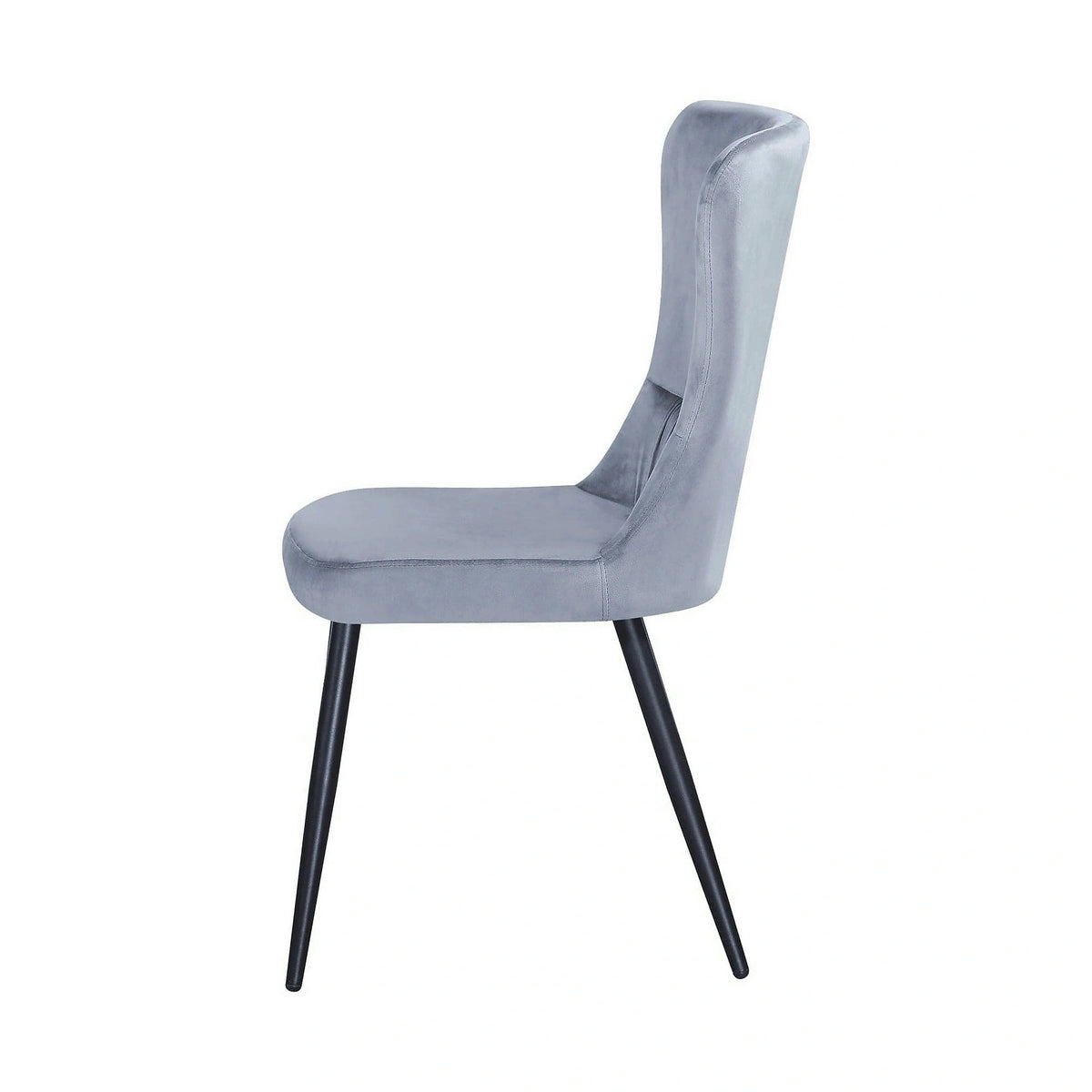 Scaun MIA, albastru deschis/negru, stofa catifelata/metal, 51x62x95 cm