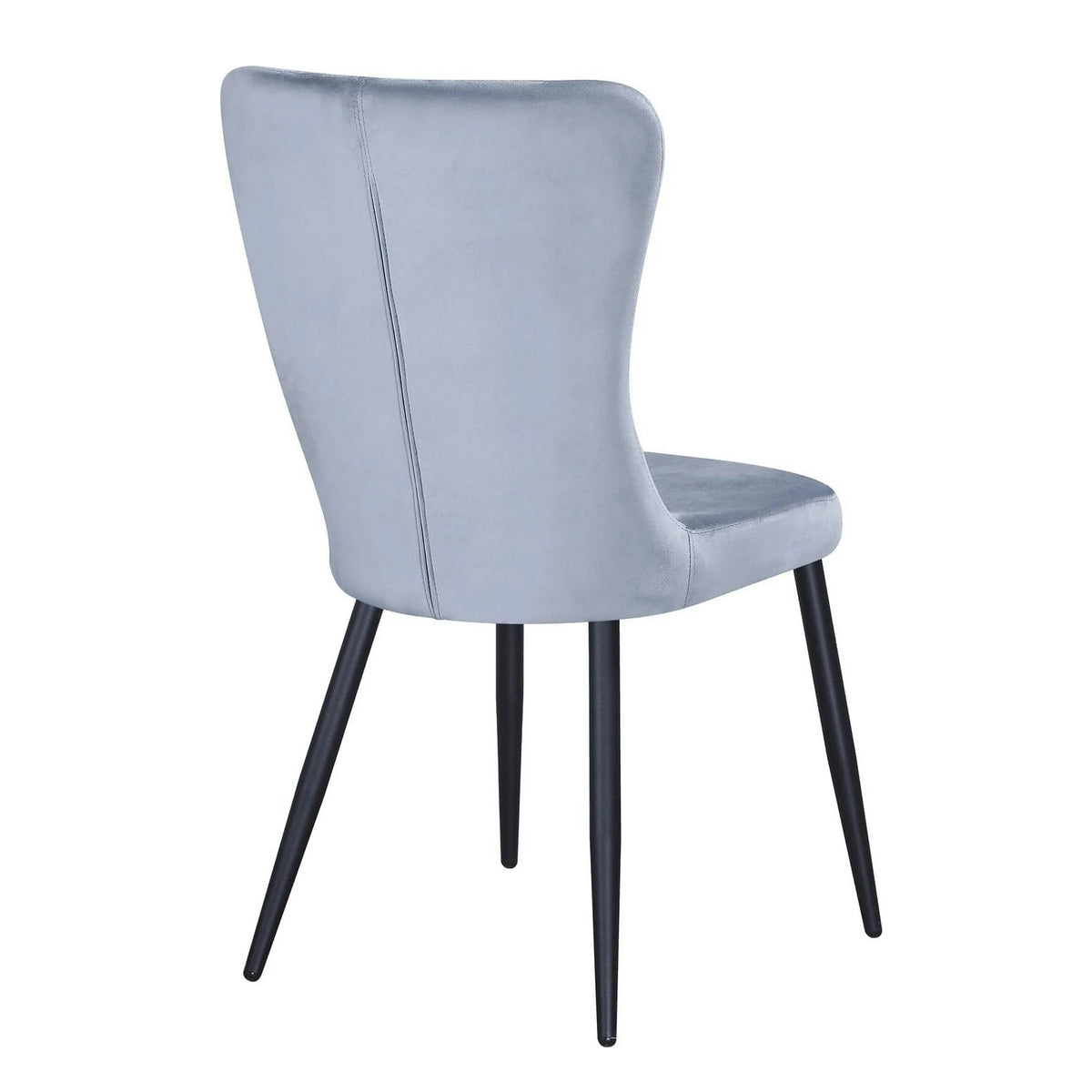 Scaun MIA, albastru deschis/negru, stofa catifelata/metal, 51x62x95 cm