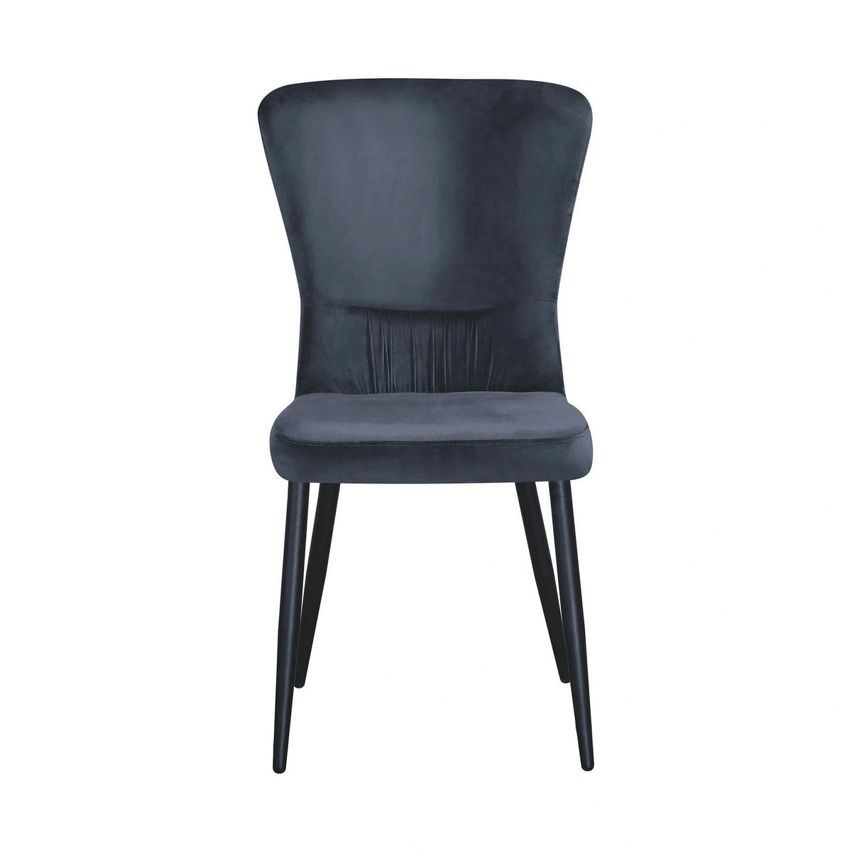 Scaun MIA, gri inchis/negru, stofa catifelata/metal, 51x62x95 cm