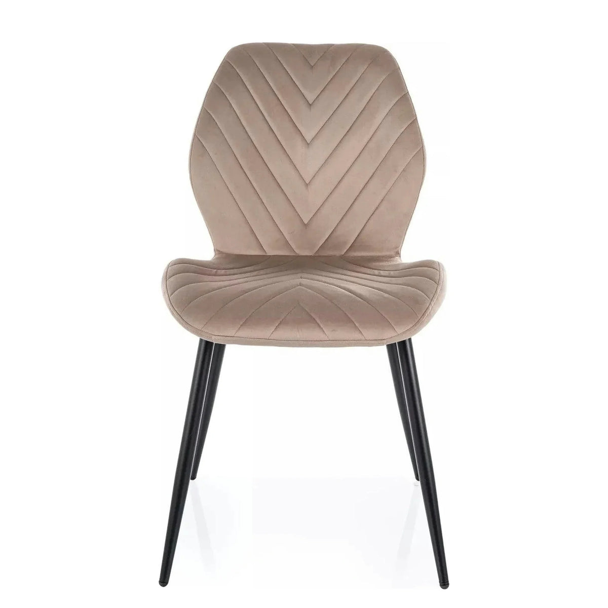 Scaun MIKE, bej inchis - Bluvel 40/negru, stofa catifelata/metal, 48x56x86 cm