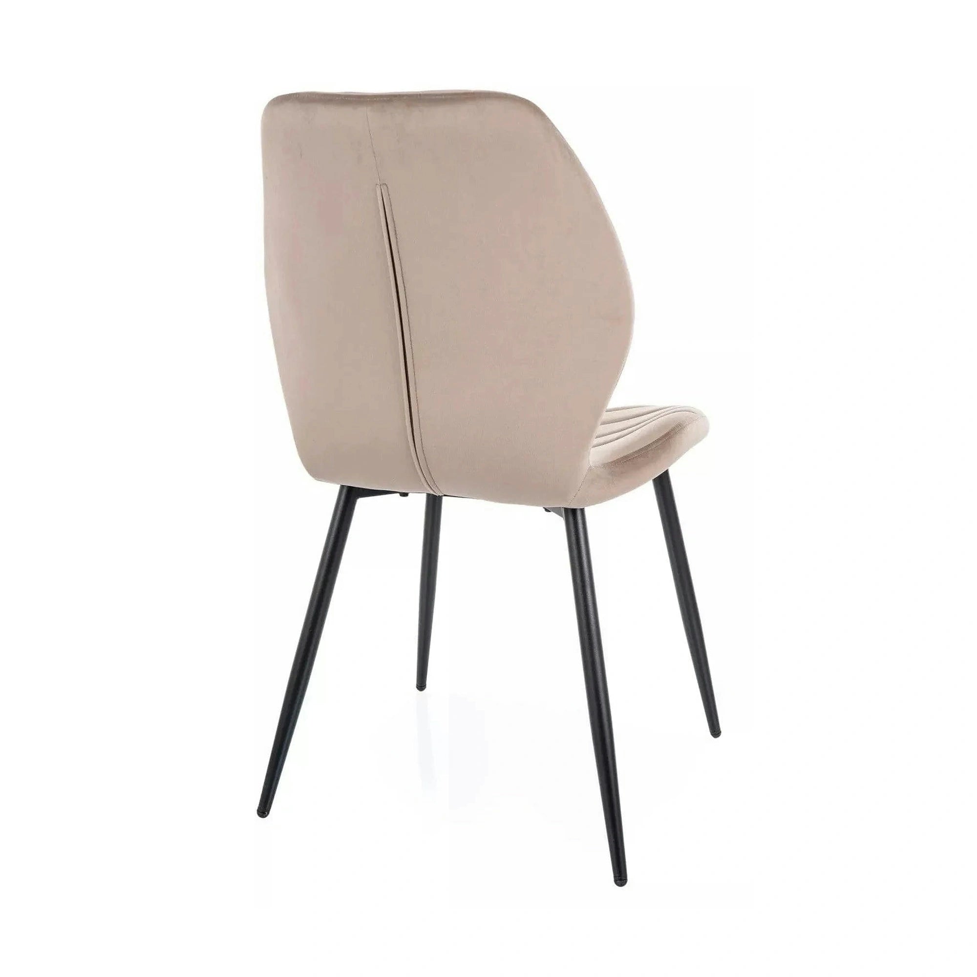 Scaun MIKE, bej inchis - Bluvel 40/negru, stofa catifelata/metal, 48x56x86 cm