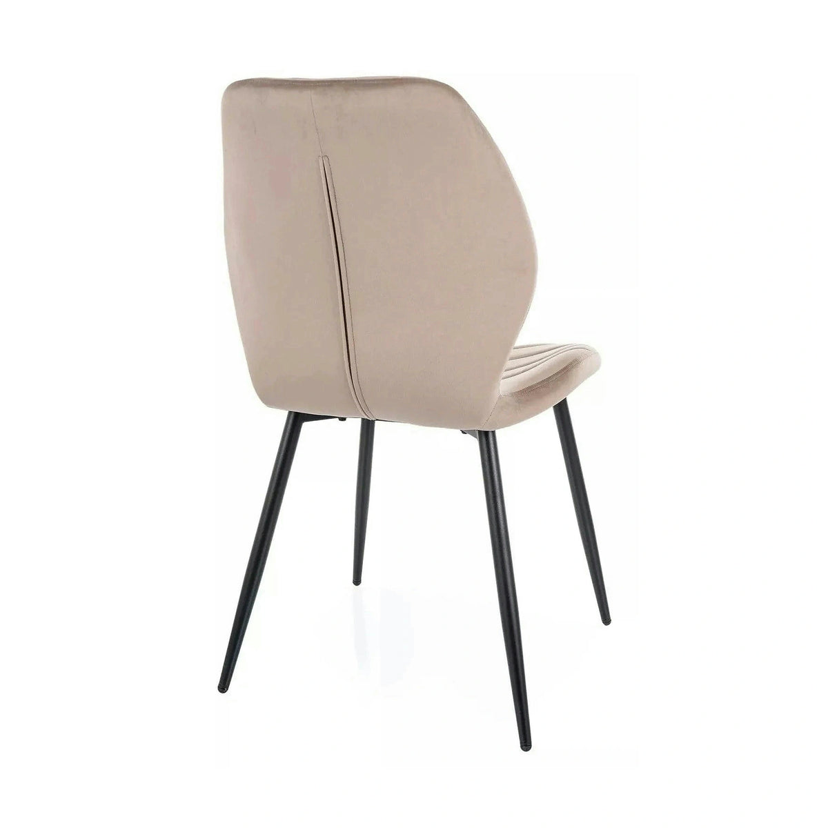 Scaun MIKE, bej inchis - Bluvel 40/negru, stofa catifelata/metal, 48x56x86 cm