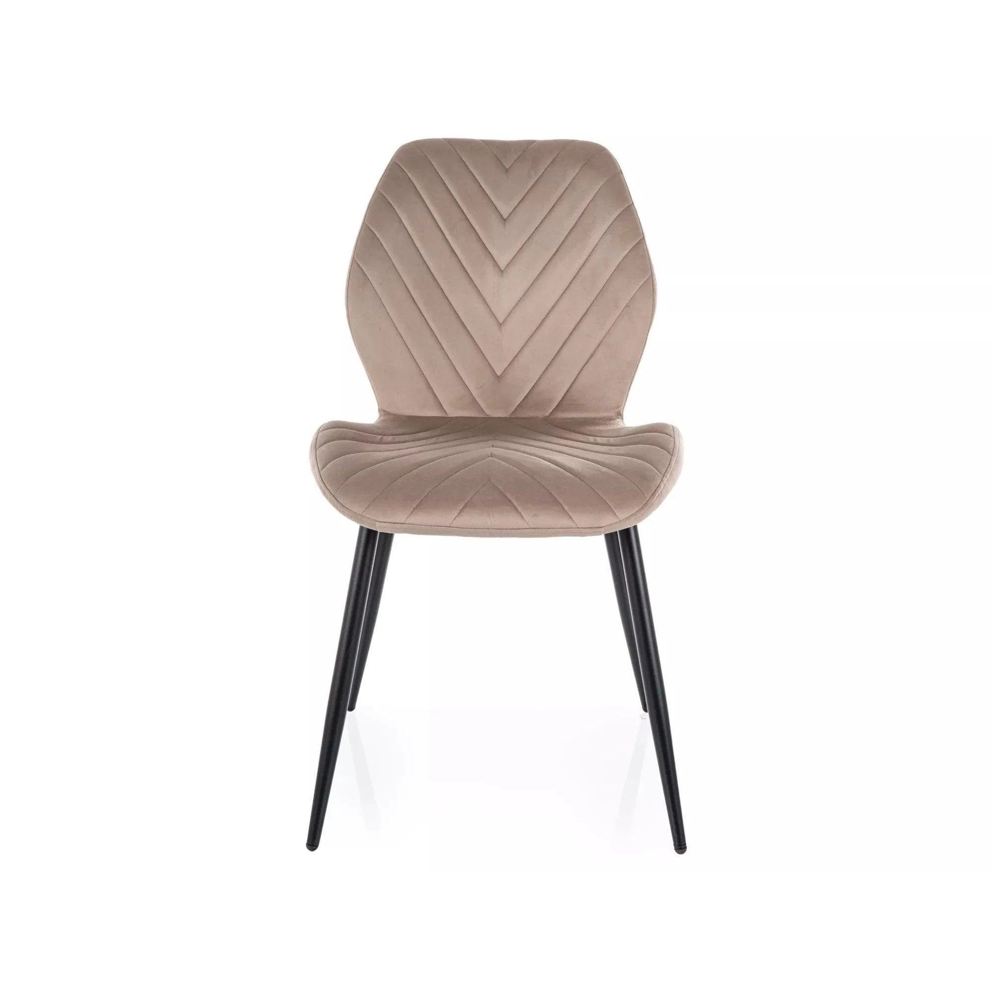 Scaun MIKE, bej inchis - Bluvel 40/negru, stofa catifelata/metal, 48x56x86 cm