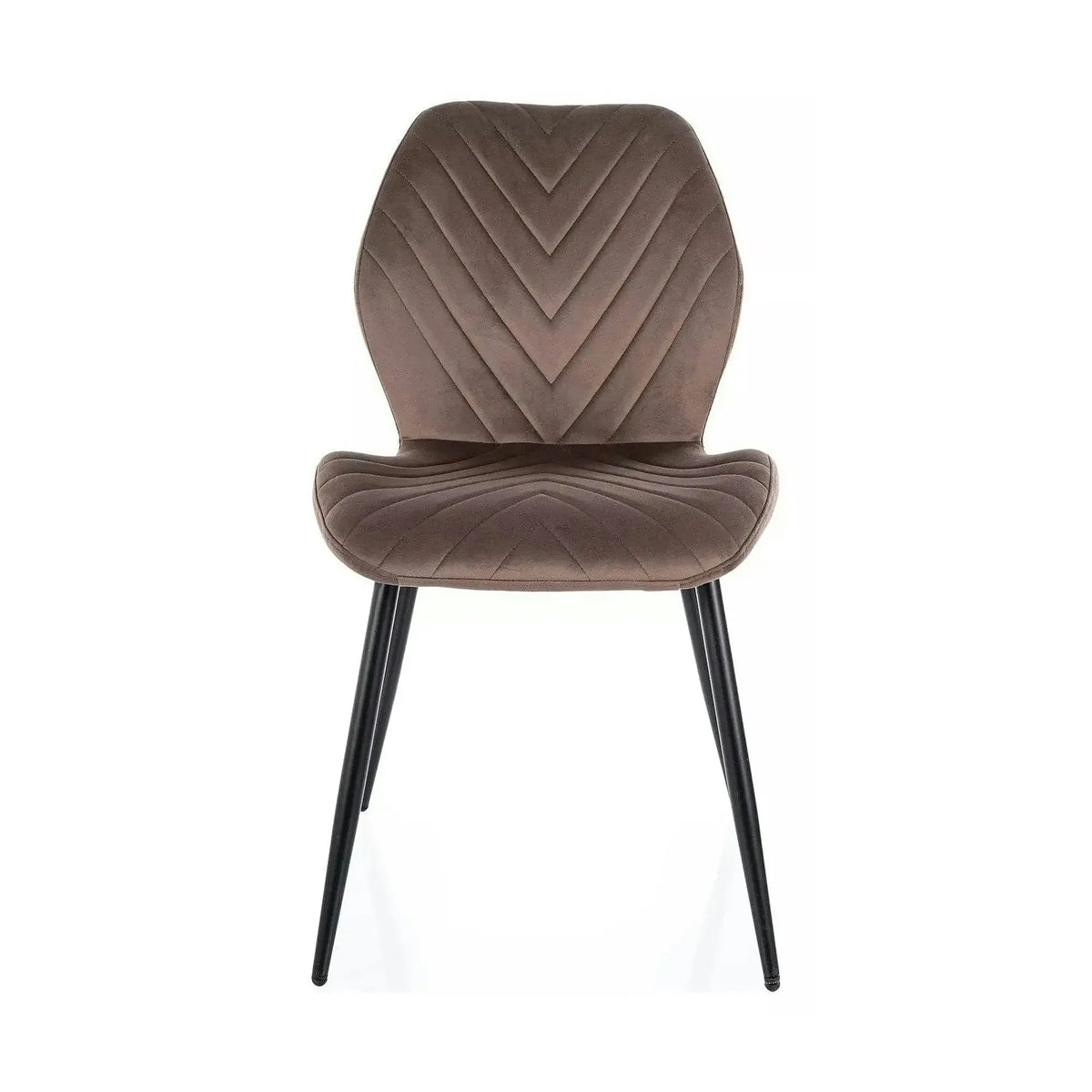 Scaun MIKE, cappuccino - Bluvel 38/negru, stofa catifelata/metal, 48x56x86 cm