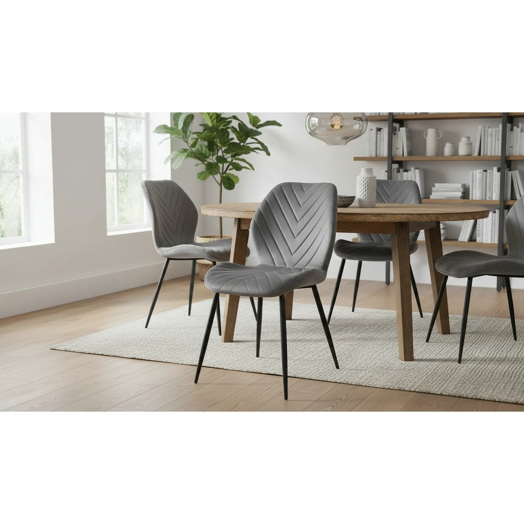 Scaun MIKE, gri - Bluvel 14/negru, stofa catifelata/metal, 48x41x86 cm