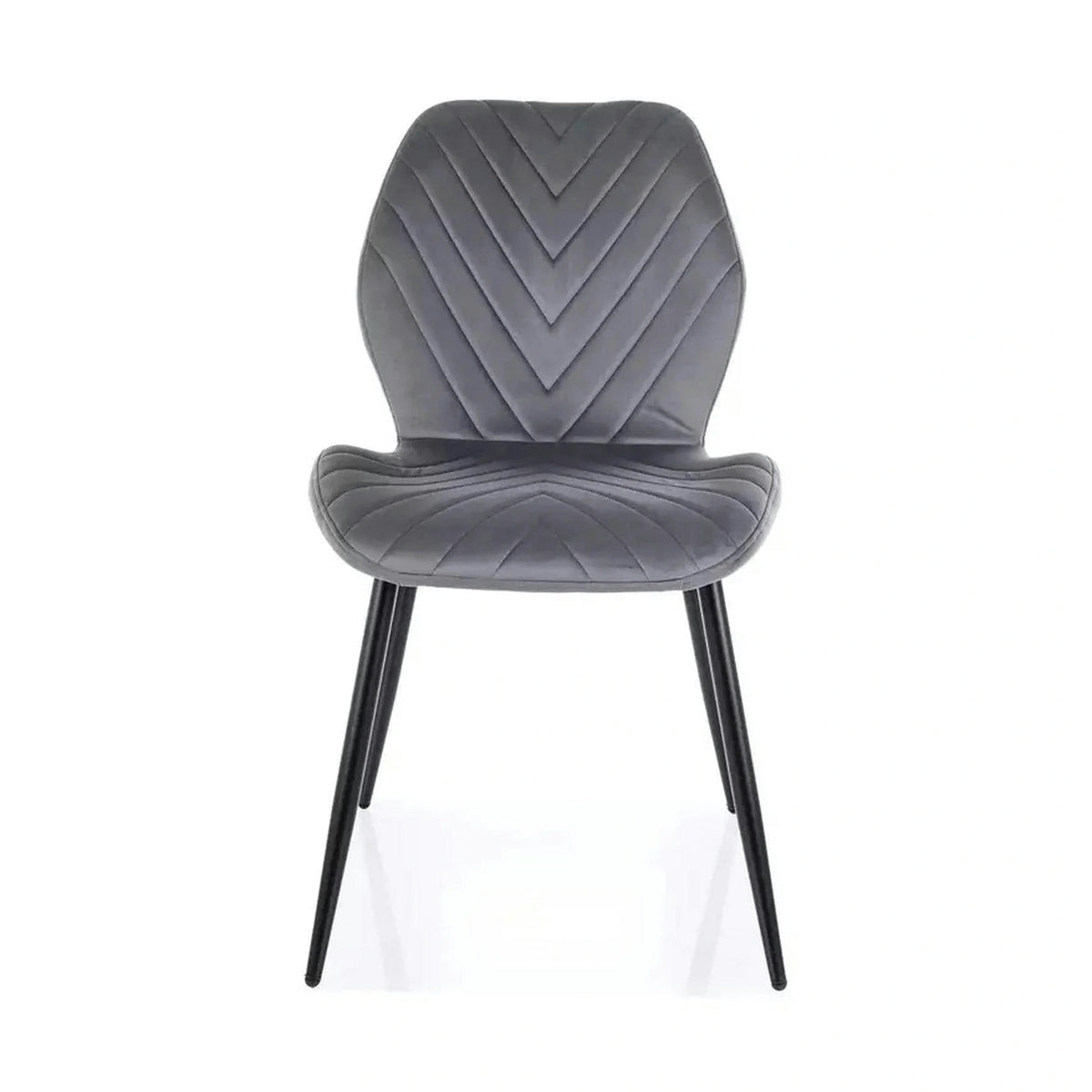 Scaun MIKE, gri - Bluvel 14/negru, stofa catifelata/metal, 48x41x86 cm