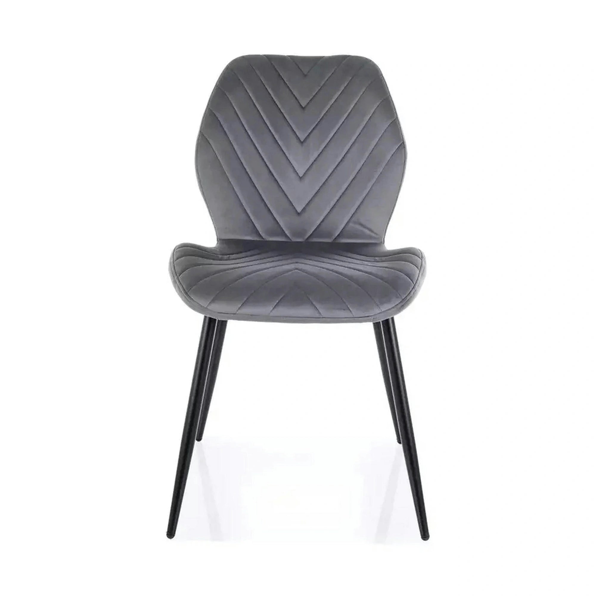 Scaun MIKE, gri - Bluvel 14/negru, stofa catifelata/metal, 48x41x86 cm