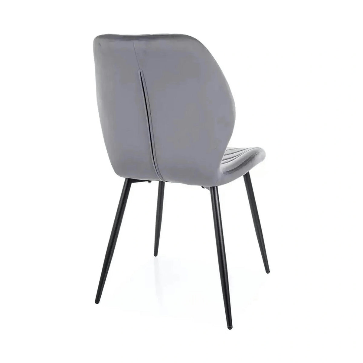 Scaun MIKE, gri - Bluvel 14/negru, stofa catifelata/metal, 48x41x86 cm