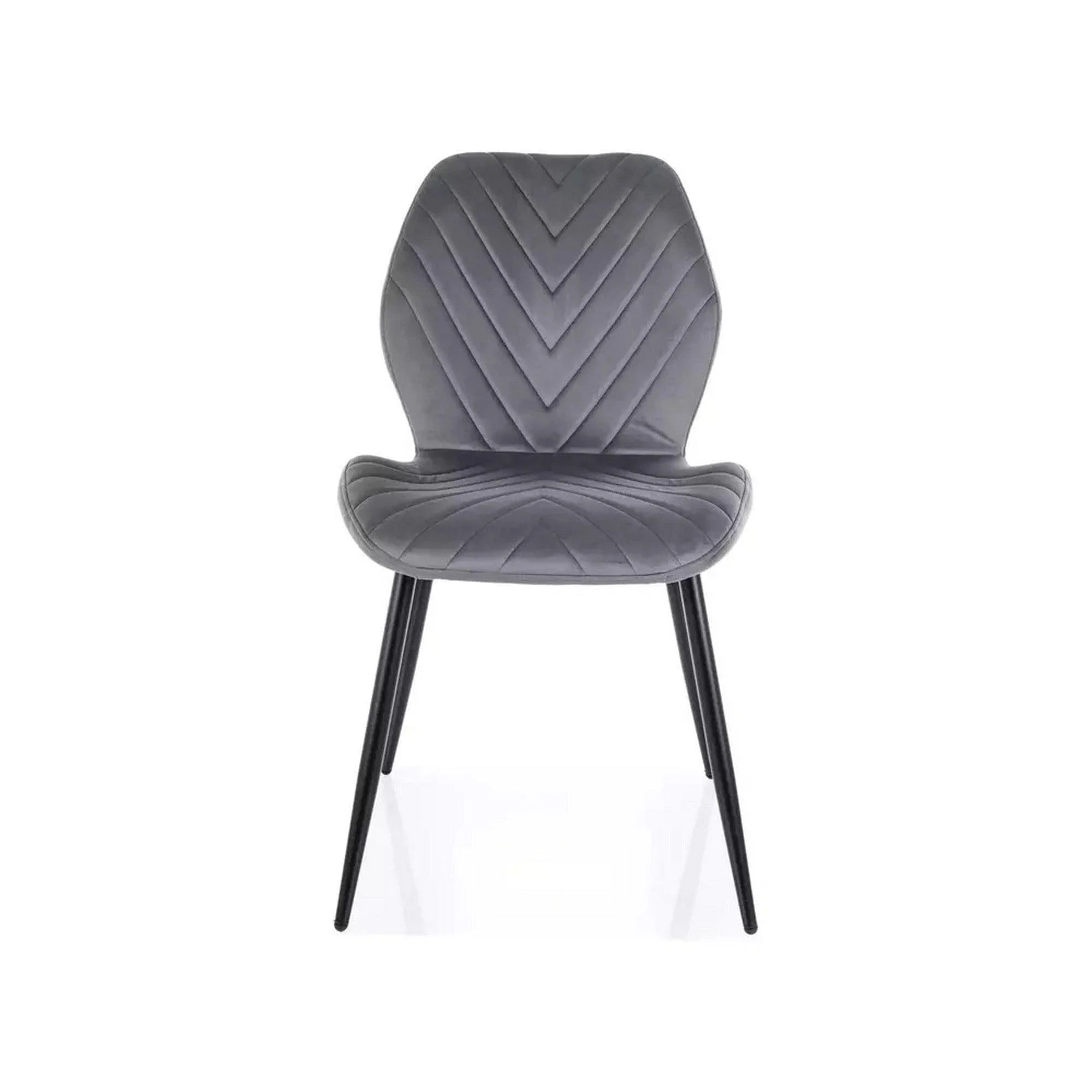 Scaun MIKE, gri - Bluvel 14/negru, stofa catifelata/metal, 48x41x86 cm