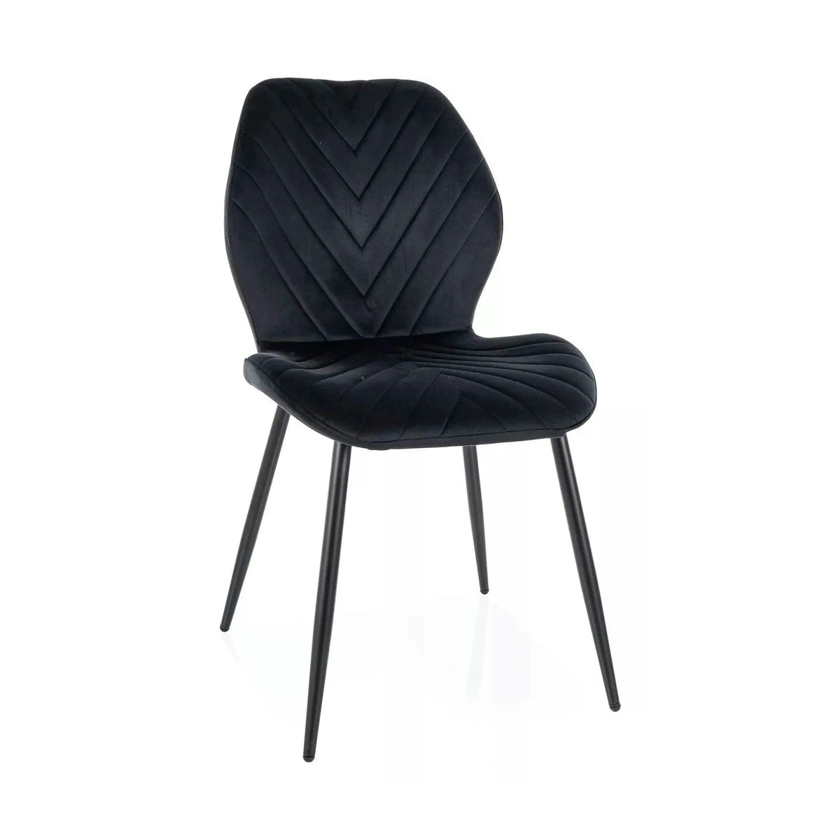 Scaun MIKE, negru - Bluvel 19/negru, stofa catifelata/metal, 48x56x86 cm
