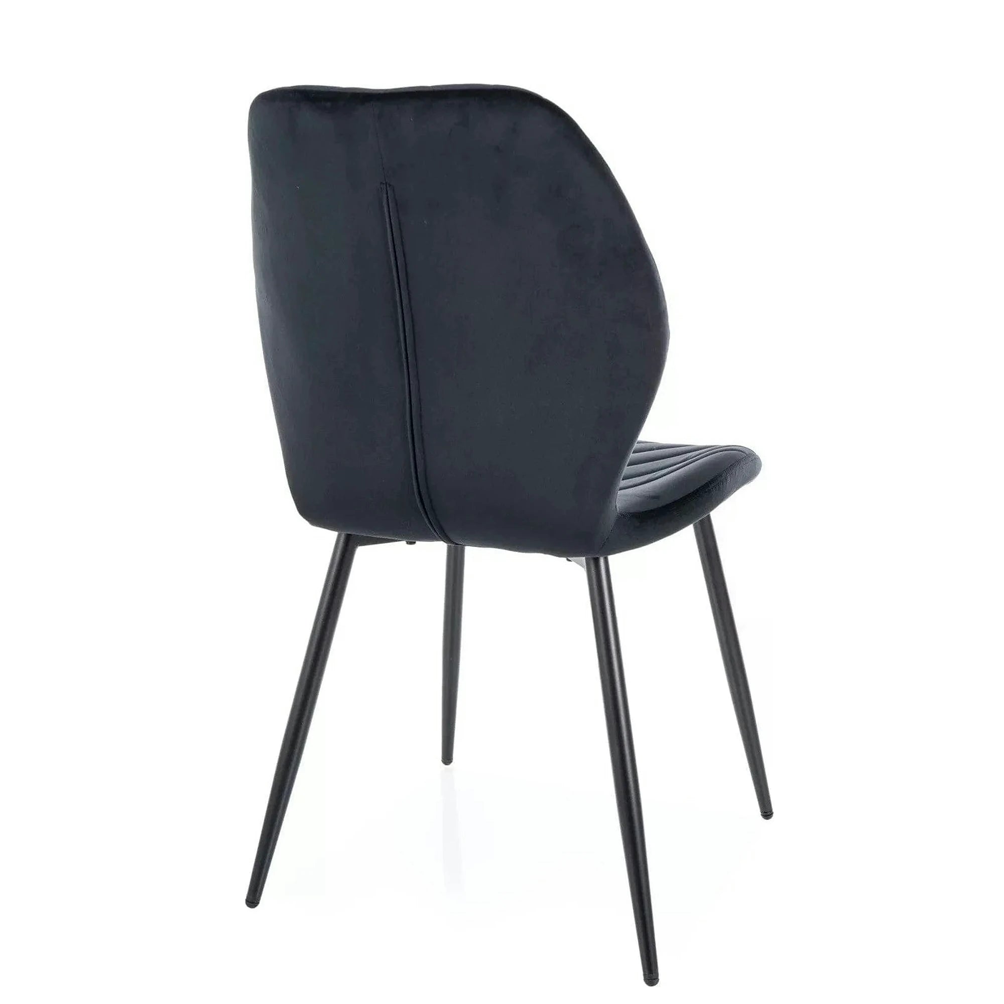 Scaun MIKE, negru - Bluvel 19/negru, stofa catifelata/metal, 48x56x86 cm