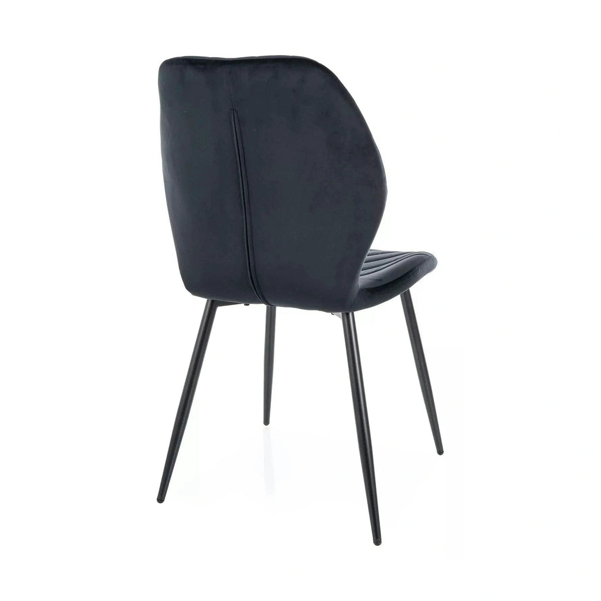 Scaun MIKE, negru - Bluvel 19/negru, stofa catifelata/metal, 48x56x86 cm