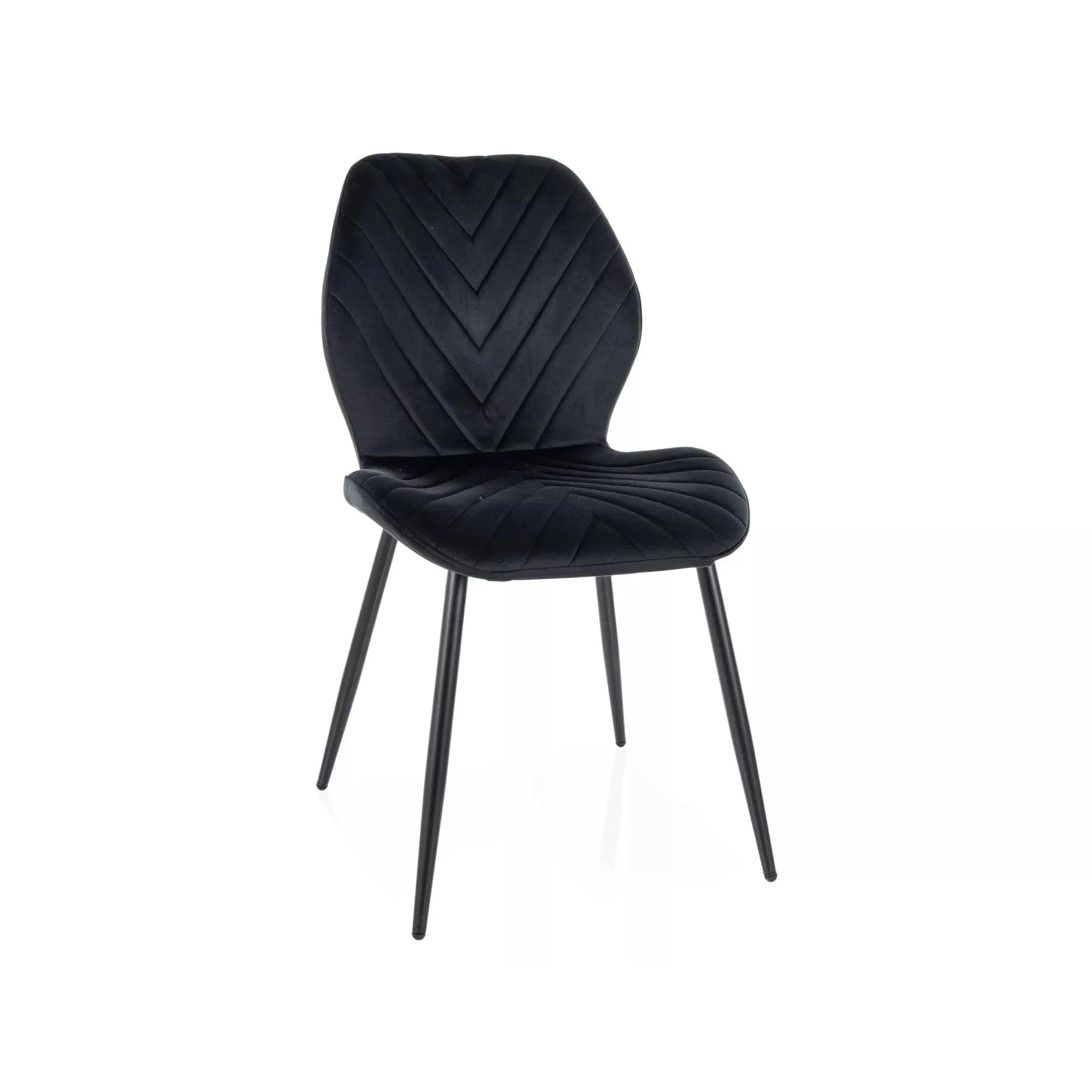 Scaun MIKE, negru - Bluvel 19/negru, stofa catifelata/metal, 48x56x86 cm