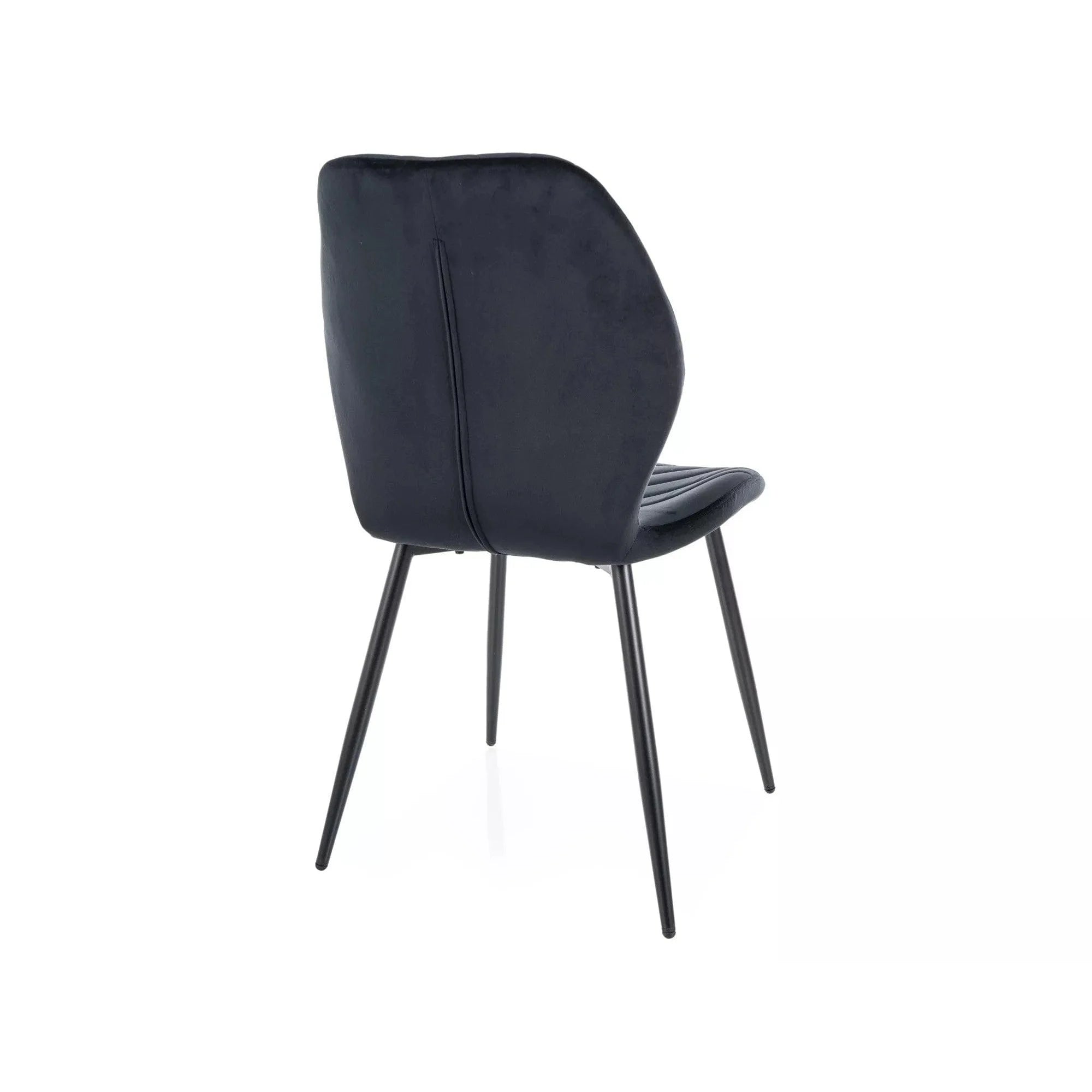 Scaun MIKE, negru - Bluvel 19/negru, stofa catifelata/metal, 48x56x86 cm