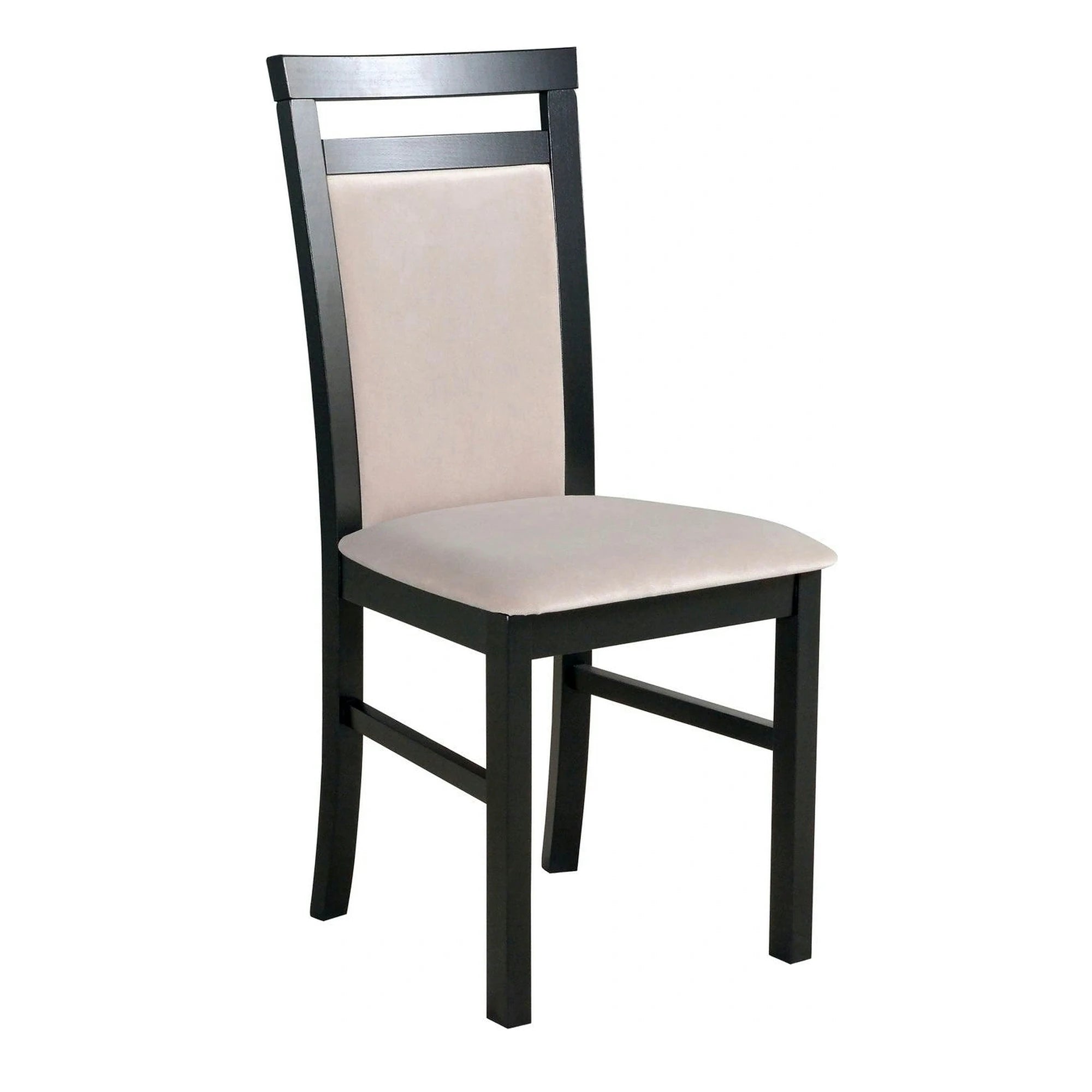 Scaun MILANO 5, negru/grej - Paros 2, lemn de fag/stofa catifelata, 43x40x93 cm