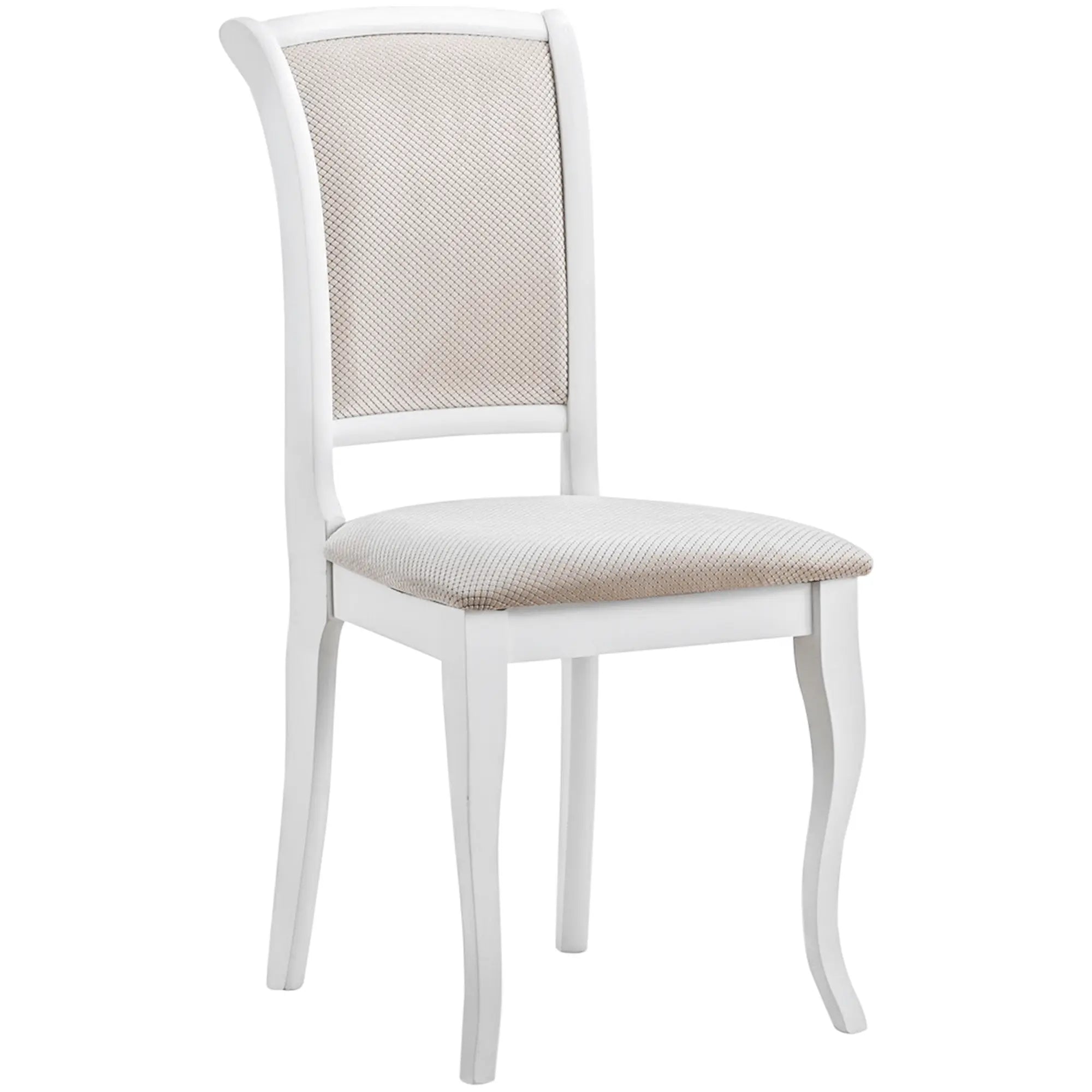 Scaun MN-SC, alb/bej, stofa/lemn, 45x42x96 cm