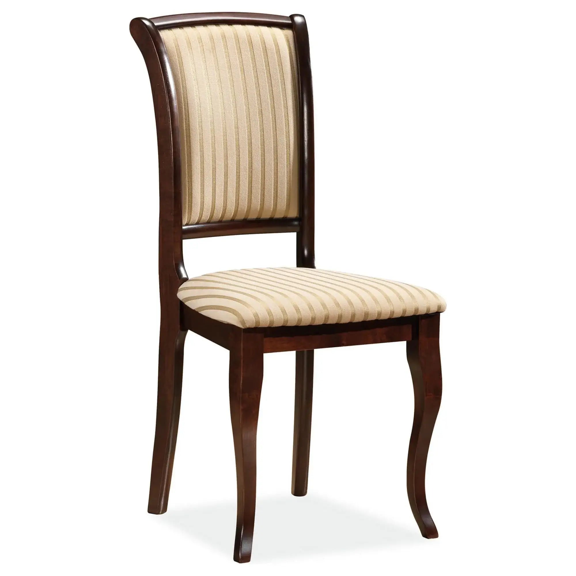 Scaun MN-SC, bej lucios/nuc inchis, stofa/lemn, 45x42x96 cm