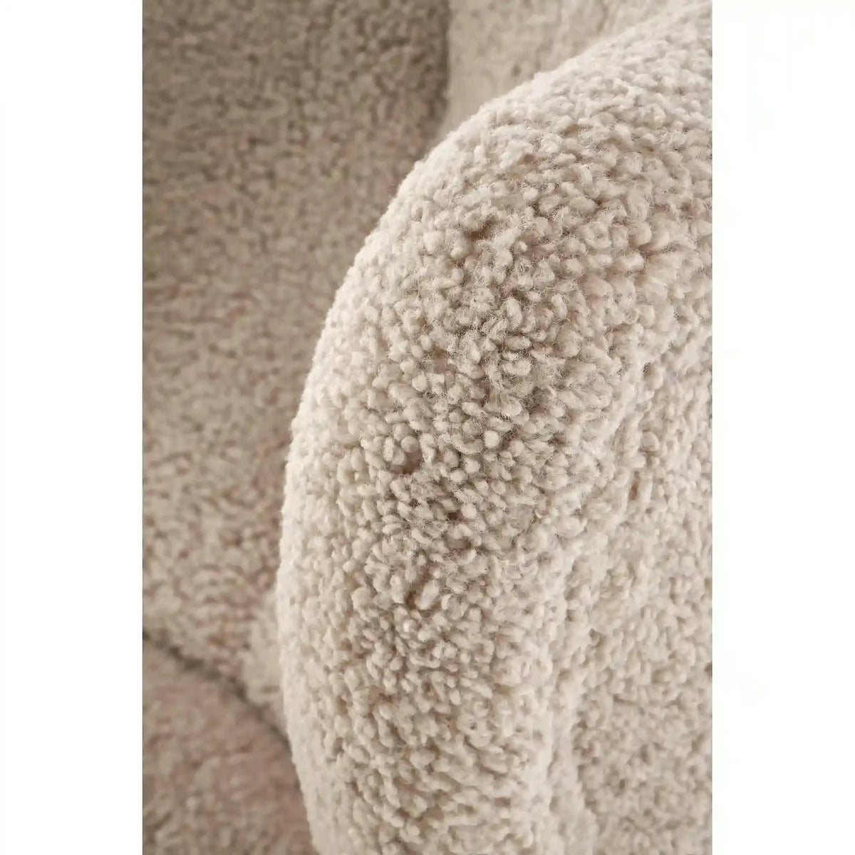 Scaun MOCCA, cappuccino - Sven 28, stofa buclata/lemn, 70x71x81 cm