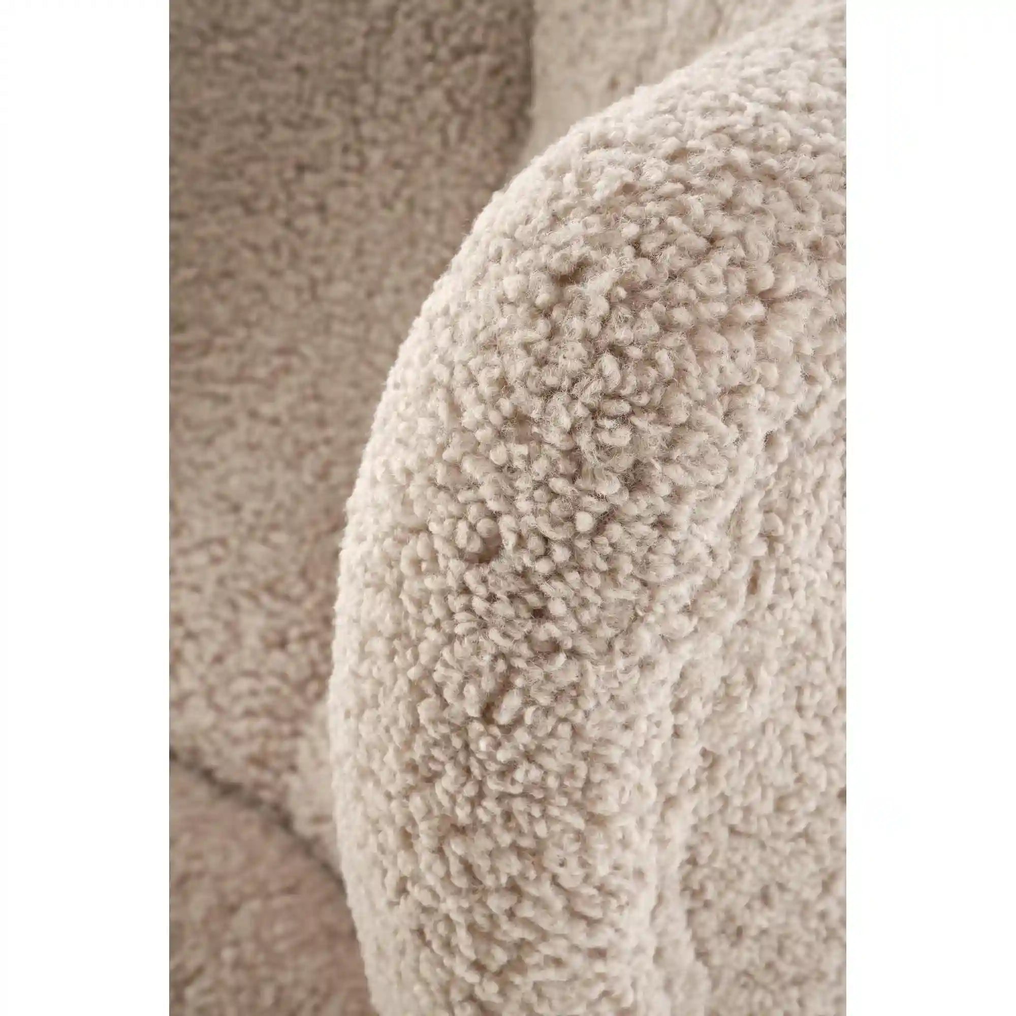 Scaun MOCCA, cappuccino - Sven 28, stofa buclata/lemn, 70x71x81 cm