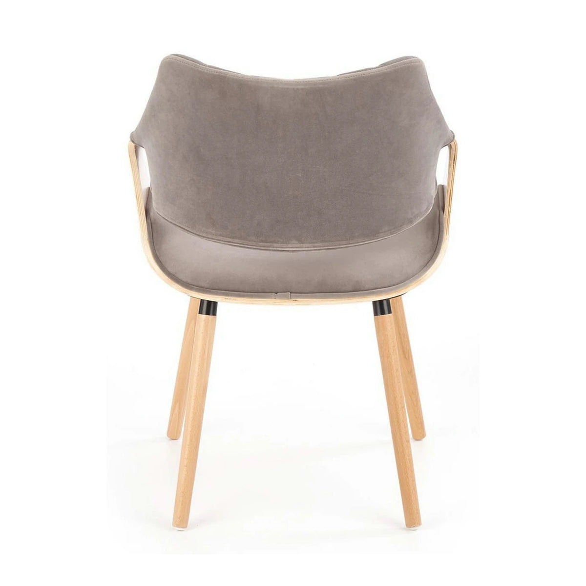 Scaun modern dining K396, stejar/gri, stofa catifelata/placaj, 56x55x77 cm