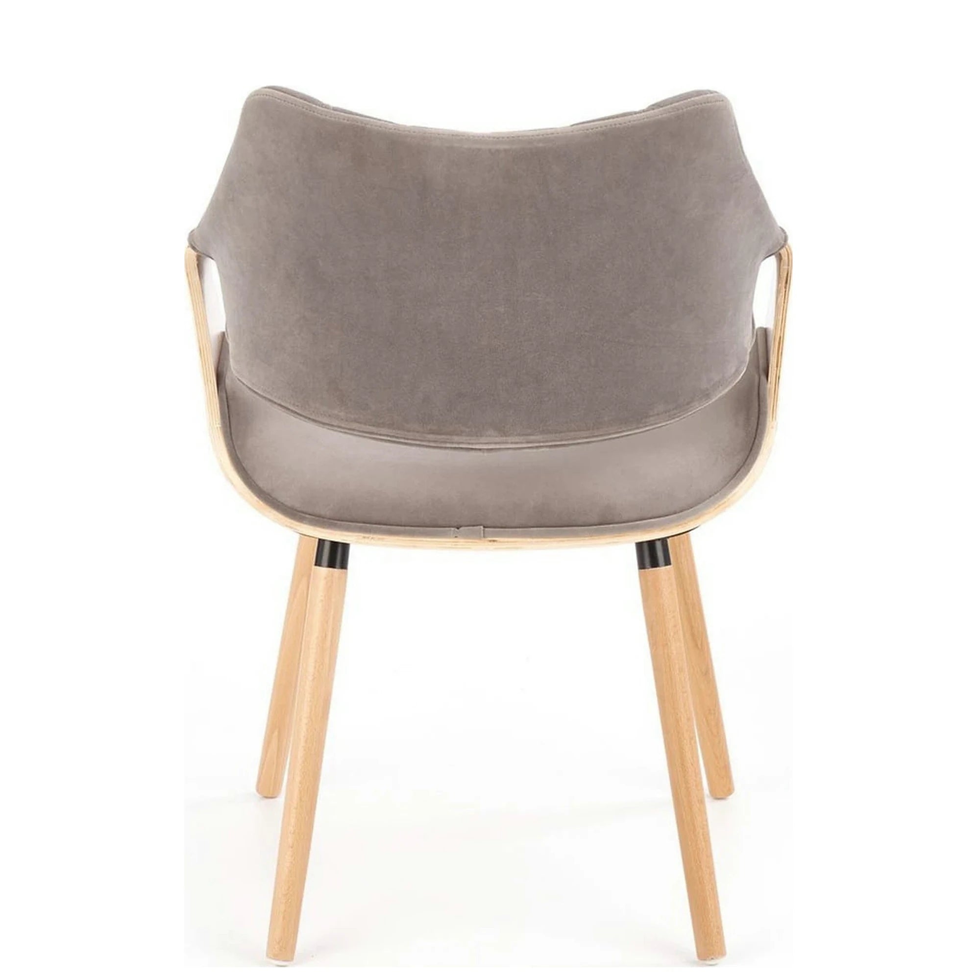 Scaun modern dining K396, stejar/gri, stofa catifelata/placaj, 56x55x77 cm