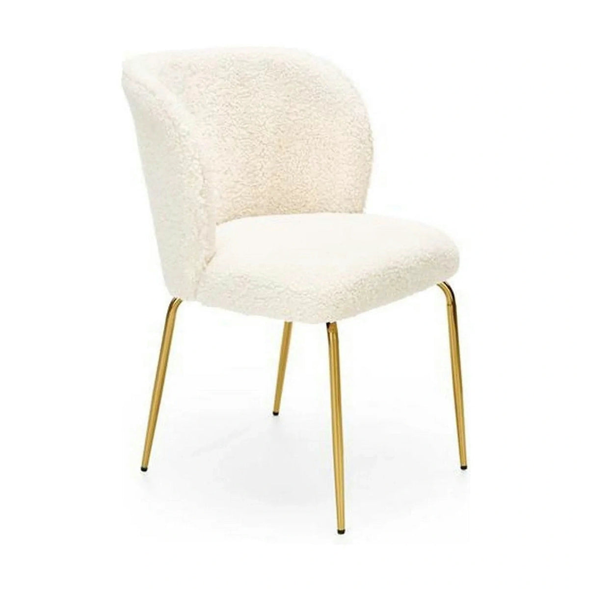 Scaun modern dining K474, stofa blana crem, 54x64x80 cm