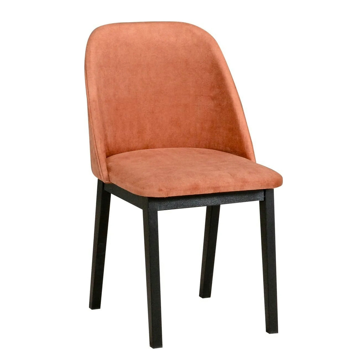 Scaun MONTI 1, negru/caramiziu - Zetta 295, lemn de fag/stofa catifelata, 48x46x83 cm