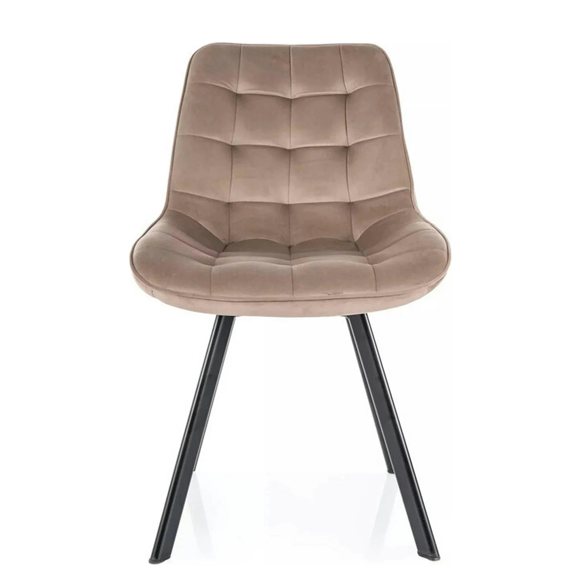 Scaun MONTI, bej inchis - Bluvel 40, stofa catifelata/metal, 51x60x88 cm