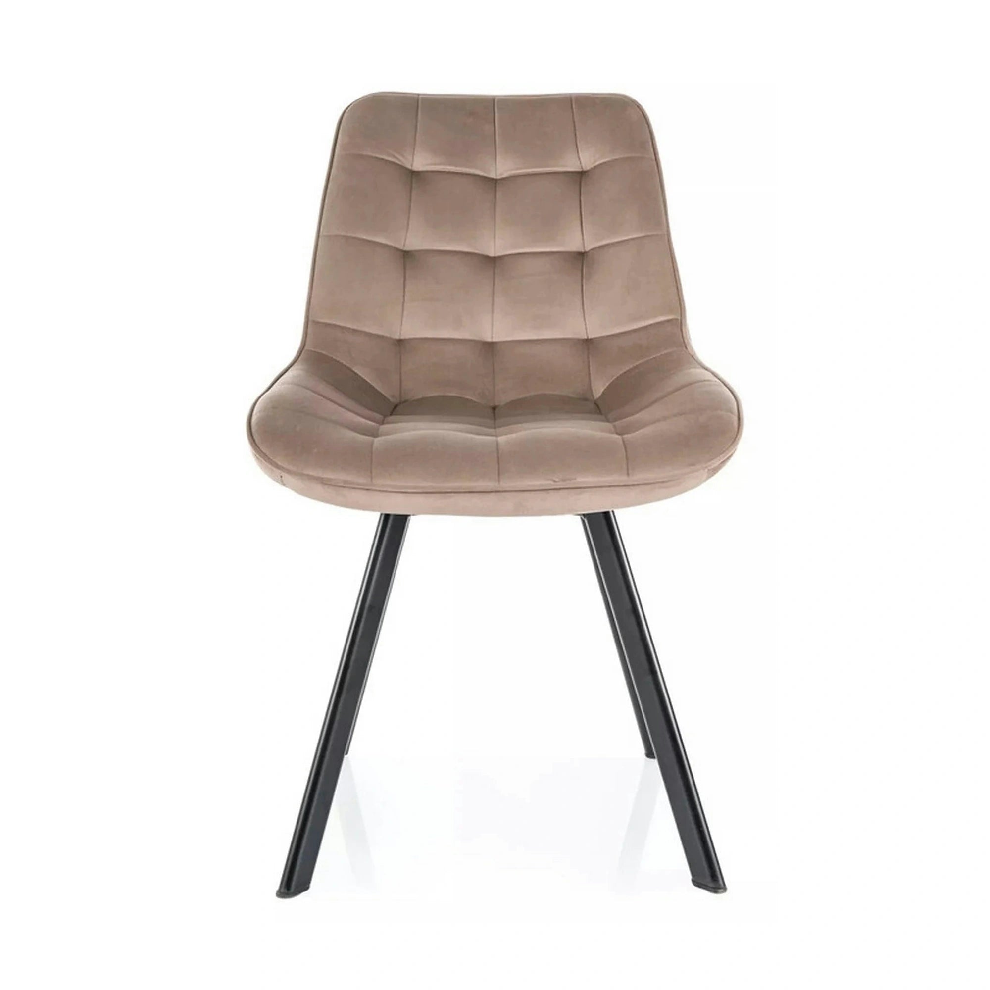 Scaun MONTI, bej inchis - Bluvel 40, stofa catifelata/metal, 51x60x88 cm