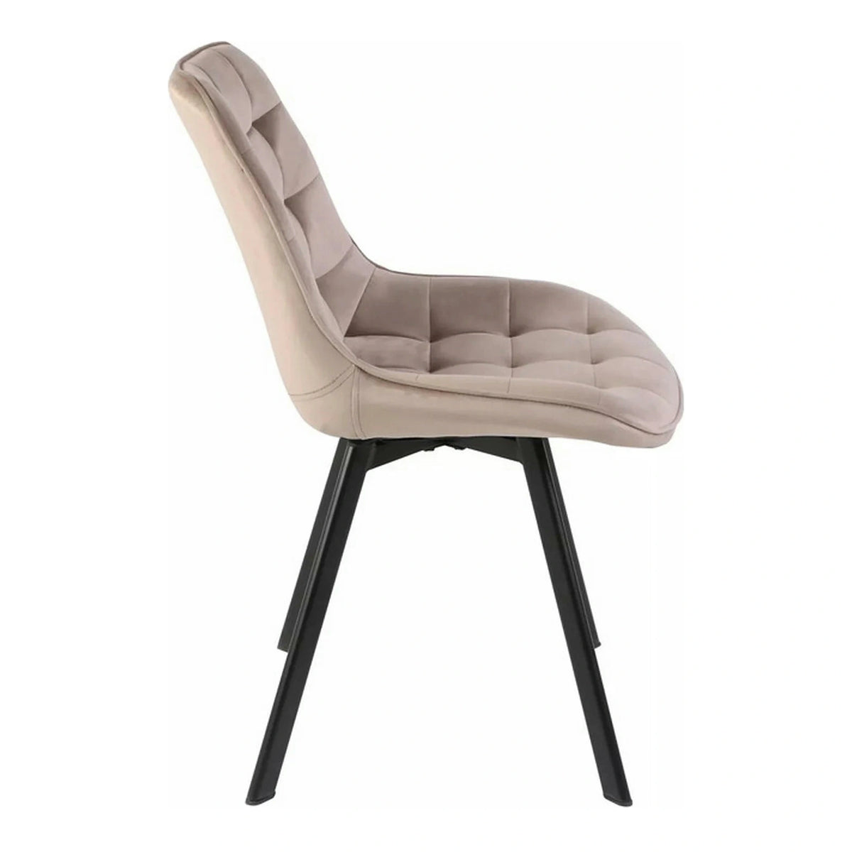 Scaun MONTI, bej inchis - Bluvel 40, stofa catifelata/metal, 51x60x88 cm
