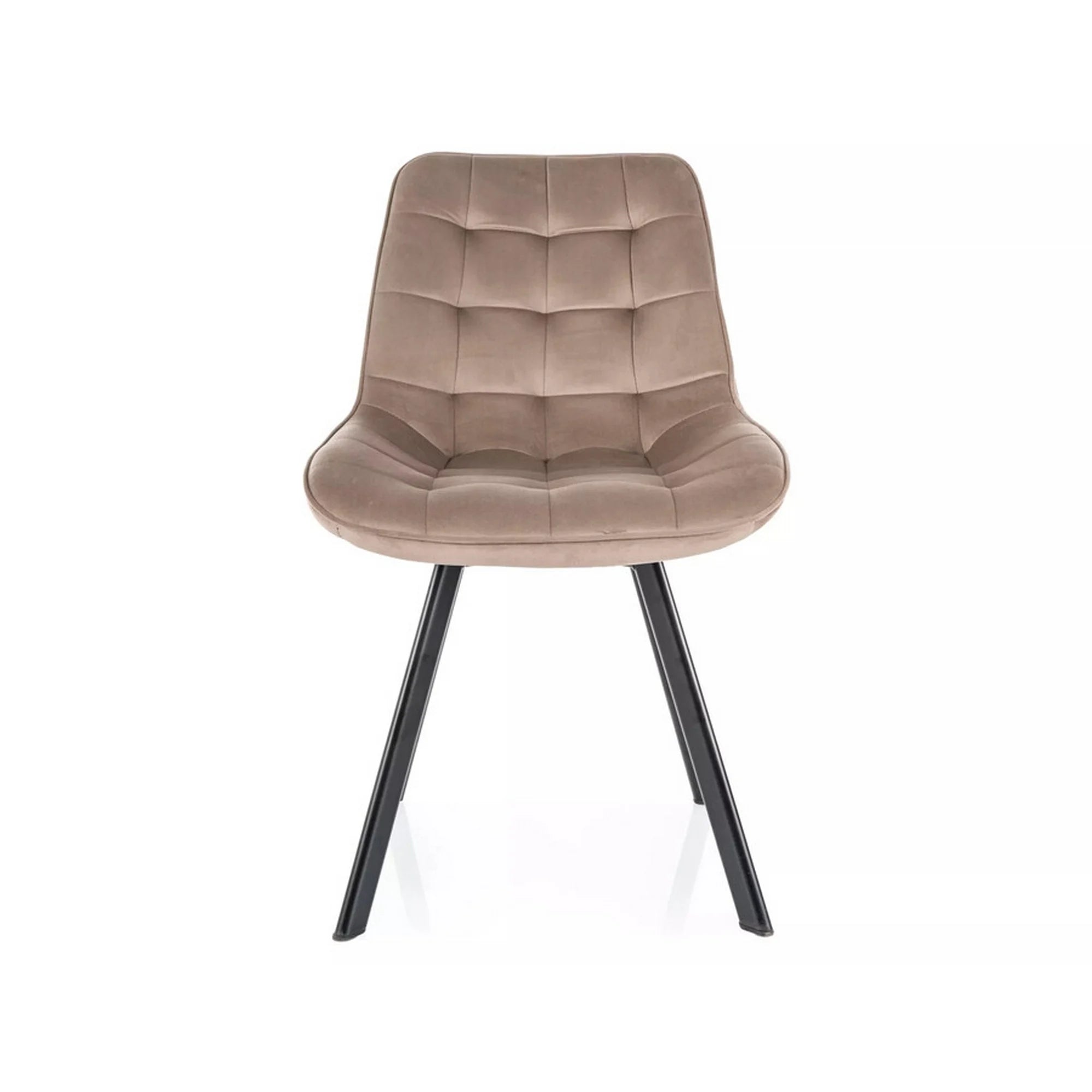 Scaun MONTI, bej inchis - Bluvel 40, stofa catifelata/metal, 51x60x88 cm